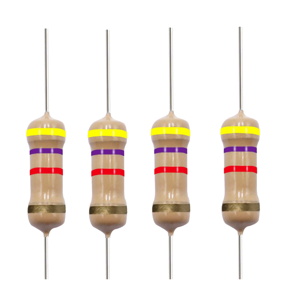 10 Pack~100PACK  4.7K Ohm Ω  5% Tolerance 1/2W 0.5 Watt Carbon Film Resistor