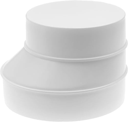 6" Inch to 5" Inch Duct Reducer Adapter – Round Plastic HVAC Pipe Connector