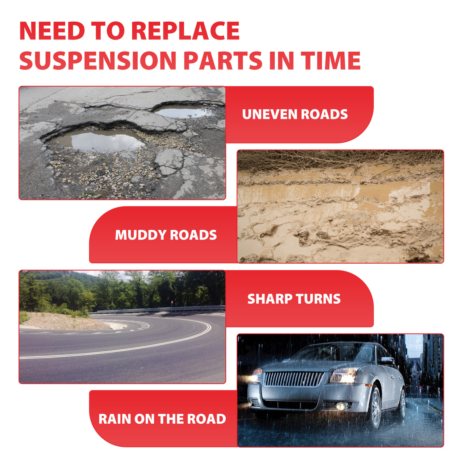 14Pcs Front Lower Control Arm Sway Bar Link Kit Fit 2006 - 2018 Toyota RAV4