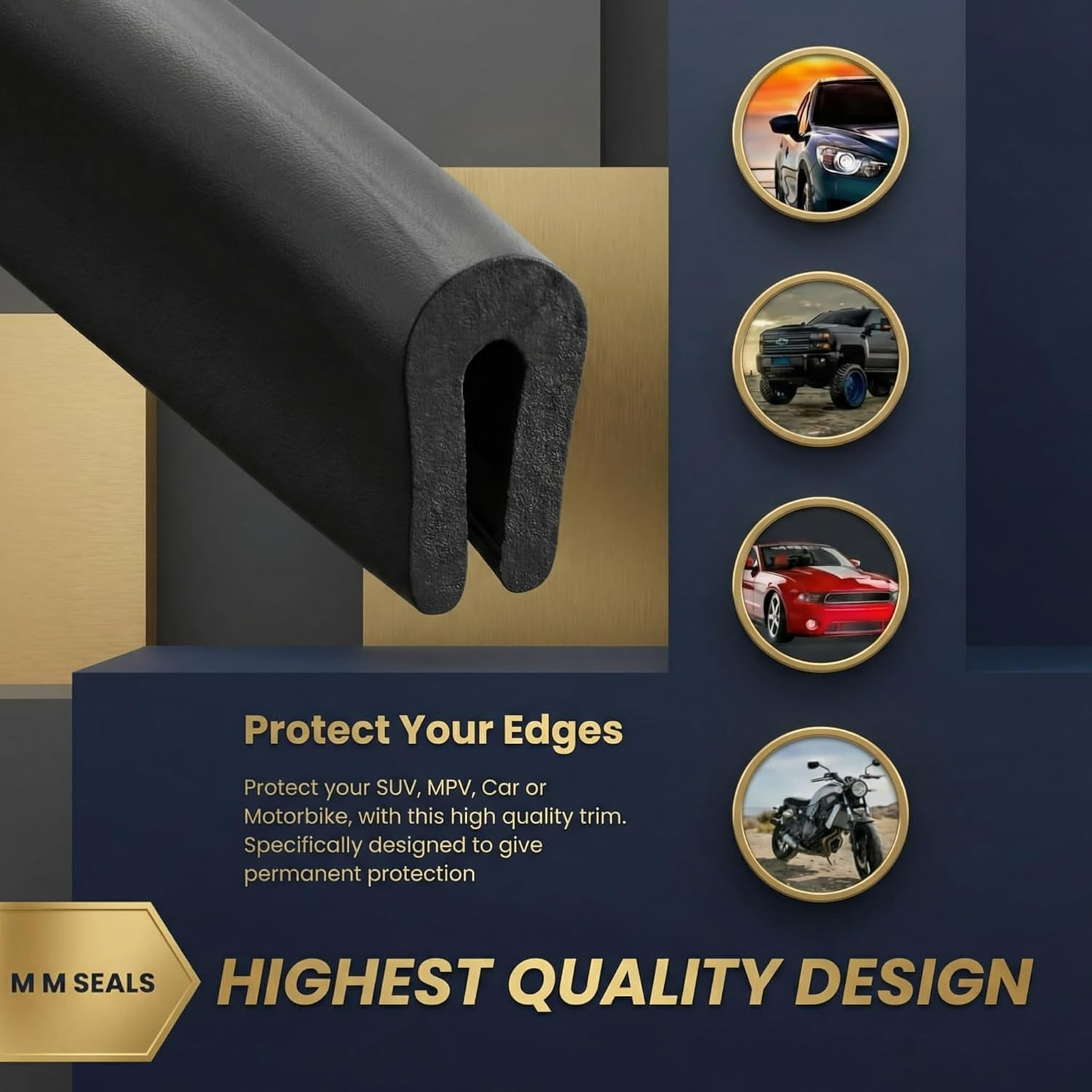 Rubber Edge Trim 1/8" U Channel Sheet Metal Edge Protector Door Seal Strip Guard