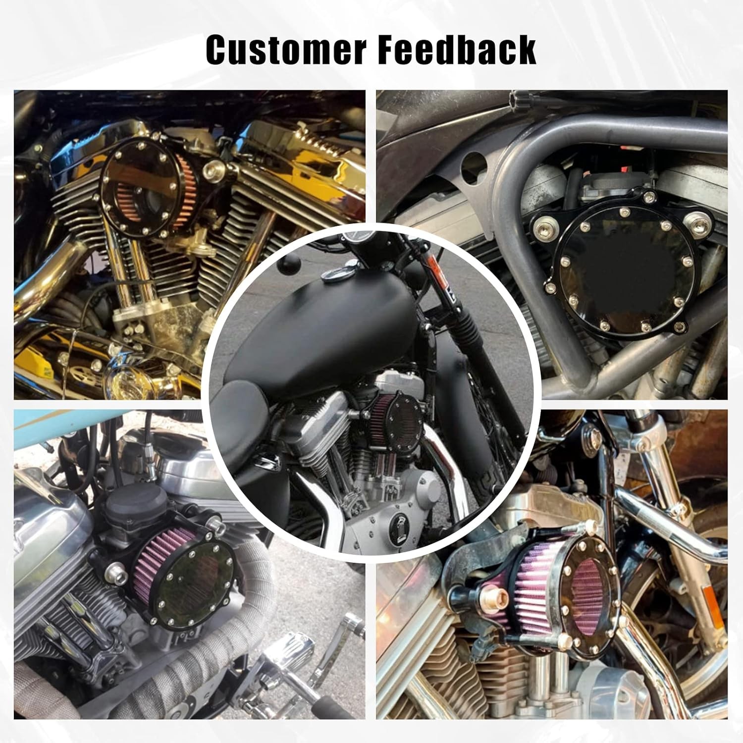 Air Cleaner Intake Filter Kit For Harley Sportster Iron XL 883 1200 72 48 88-Up