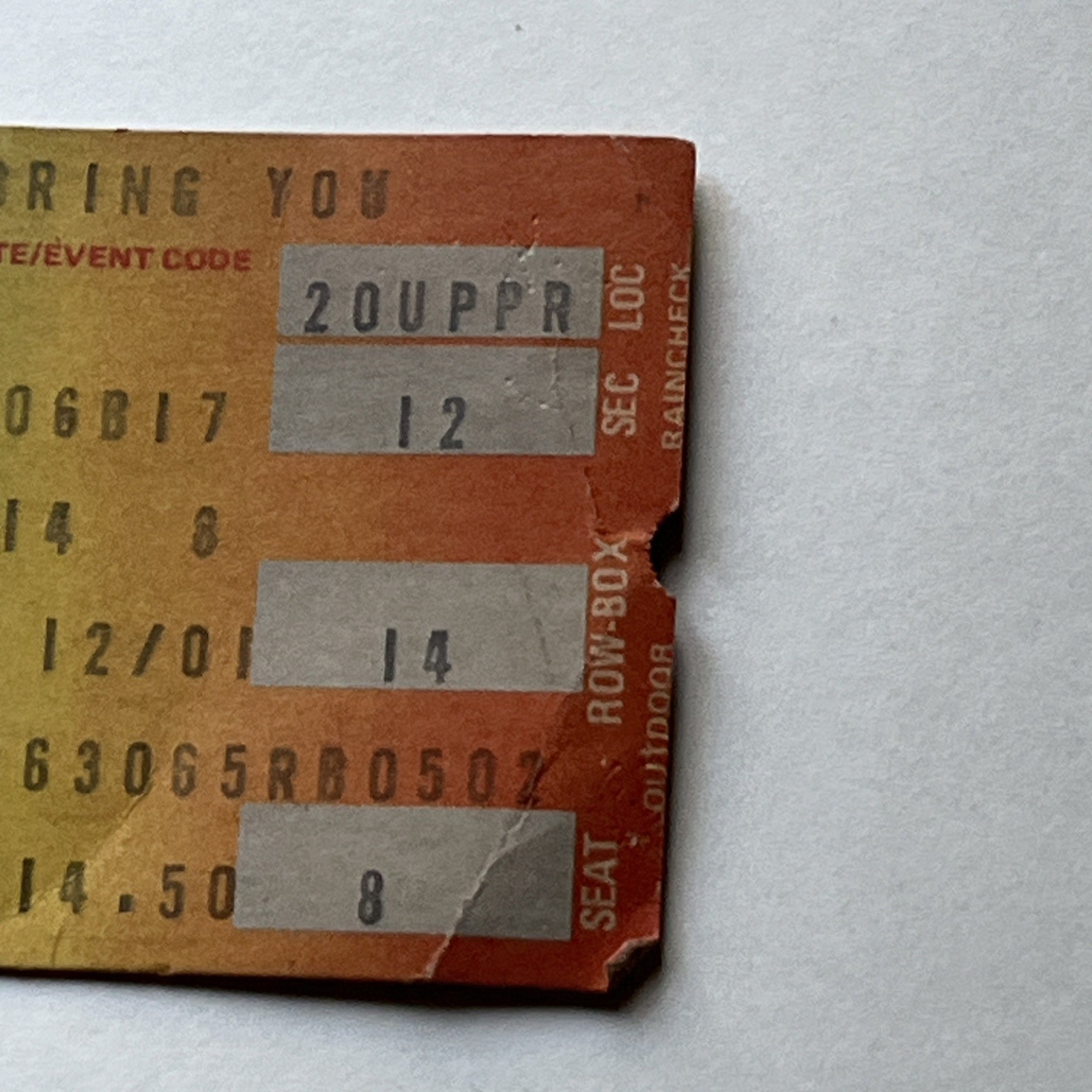 Ozzy Osbourne New Years 1981 Concert Ticket LA Sports Arena