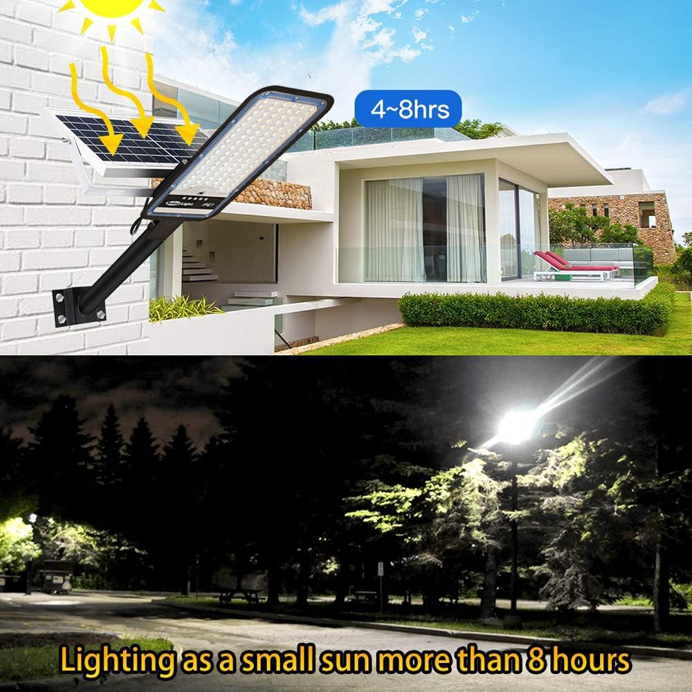 Commercial Solar Street Lights Outdoor Dusk to Dawn Solar Super Bright Aluminum
