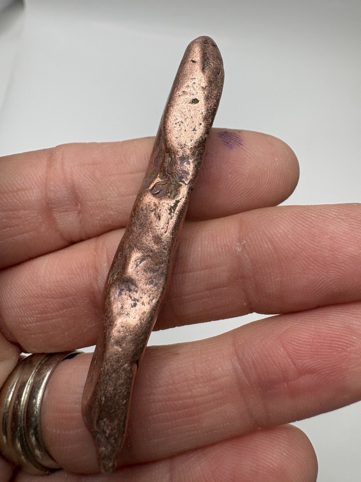 Pure Native Michigan Solid Copper Nugget Specimen Keweenaw Peninsula Mineral