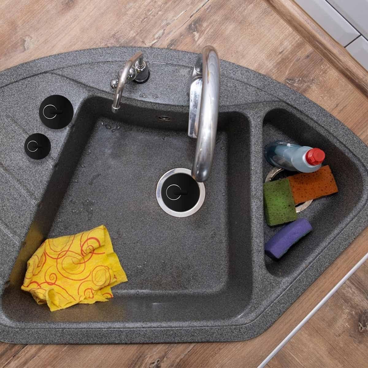 3 Pieces Drain Stopper Tub Stopper for Kitchen Bathroom Bar Rubber Bathtub Sink