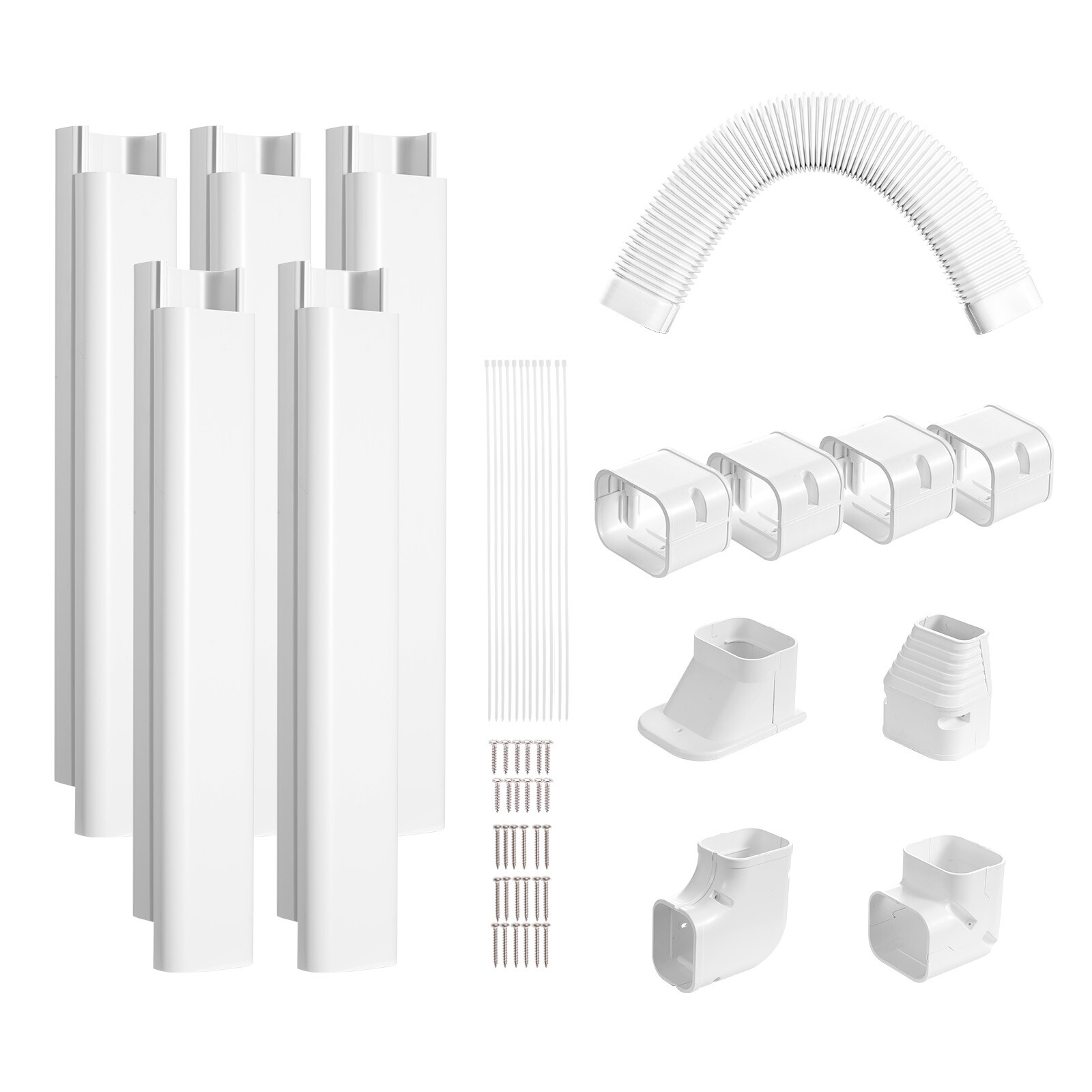 VEVOR 3" W 10 Ft Line Set Cover Kit For Mini Split/Central Air Conditioner PVC