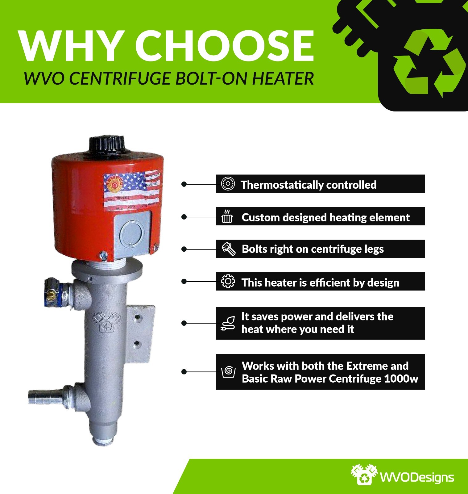 Centrifuge Bolt-On Heater 120V/240V
