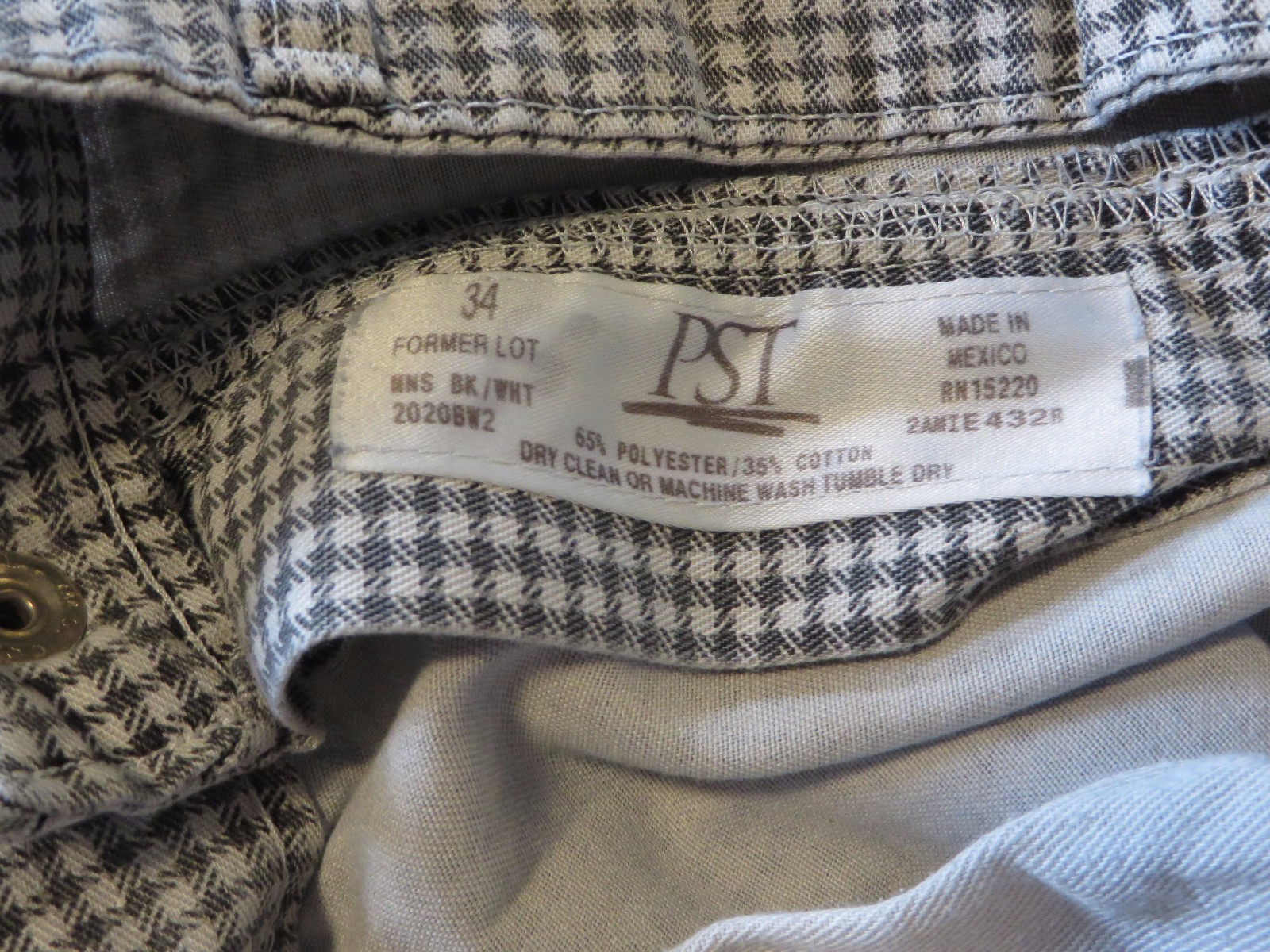 Chef Pants Checkered Black / White PST Brand Pre-Owned