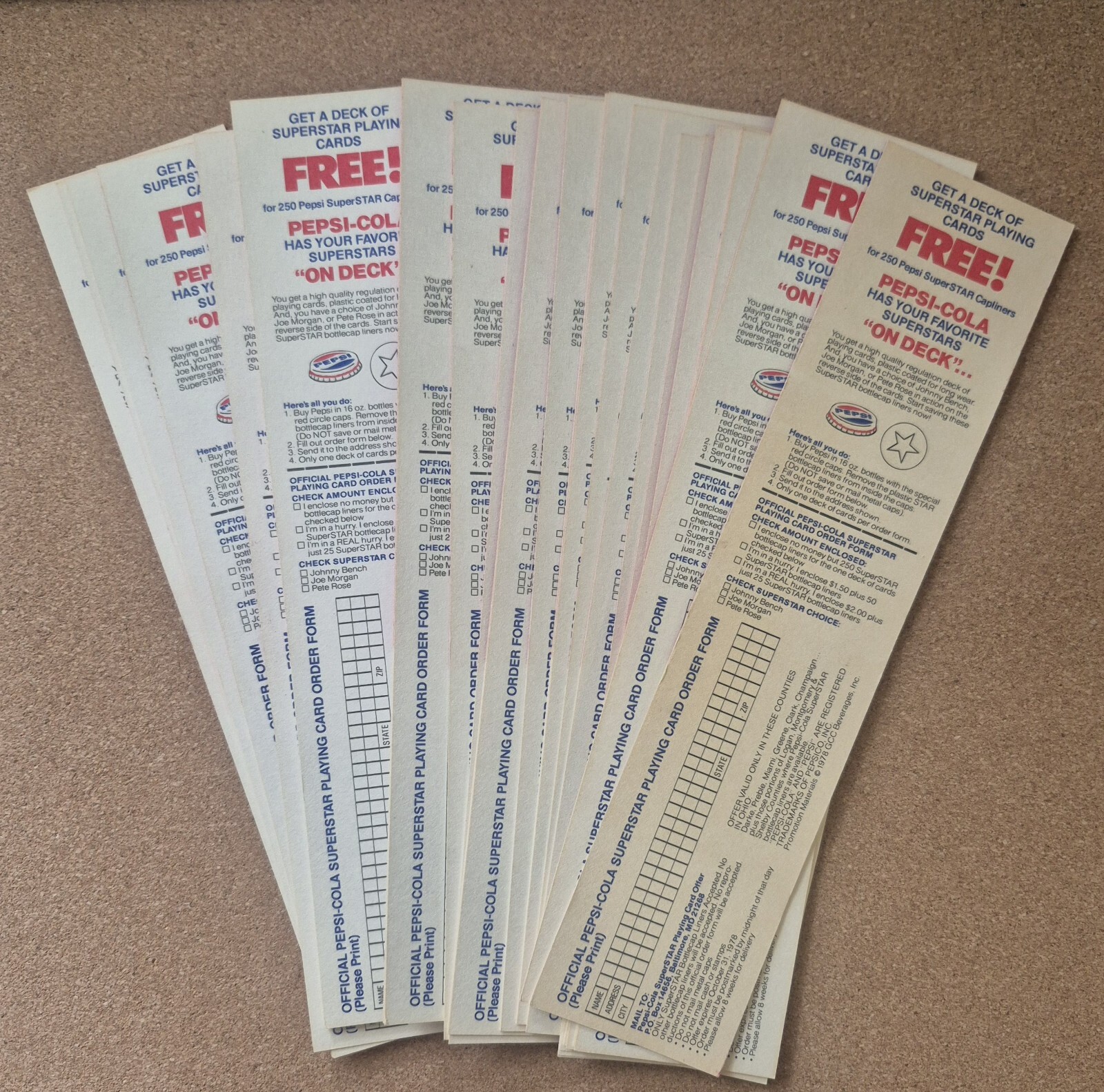 1978 Pepsi SuperStar Playing Card Complete Set (40 cards)