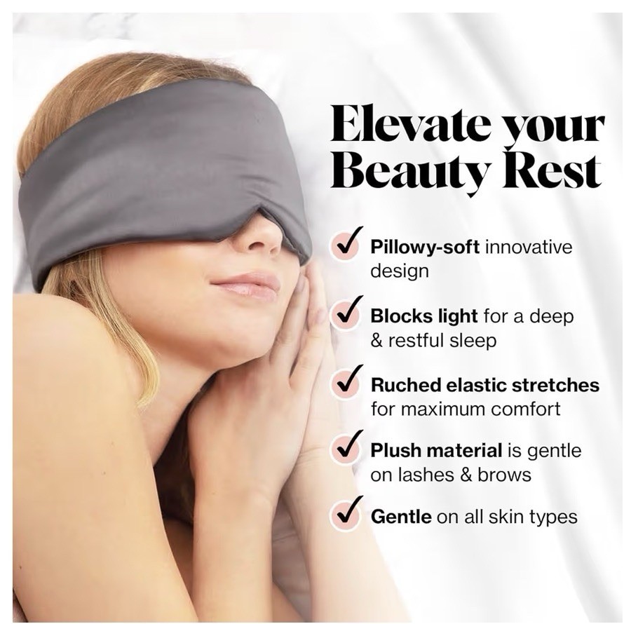 Satin Sleep Mask - Eye Masks for Sleep, Softer Than Silk Satin Sleeping Mask Bli
