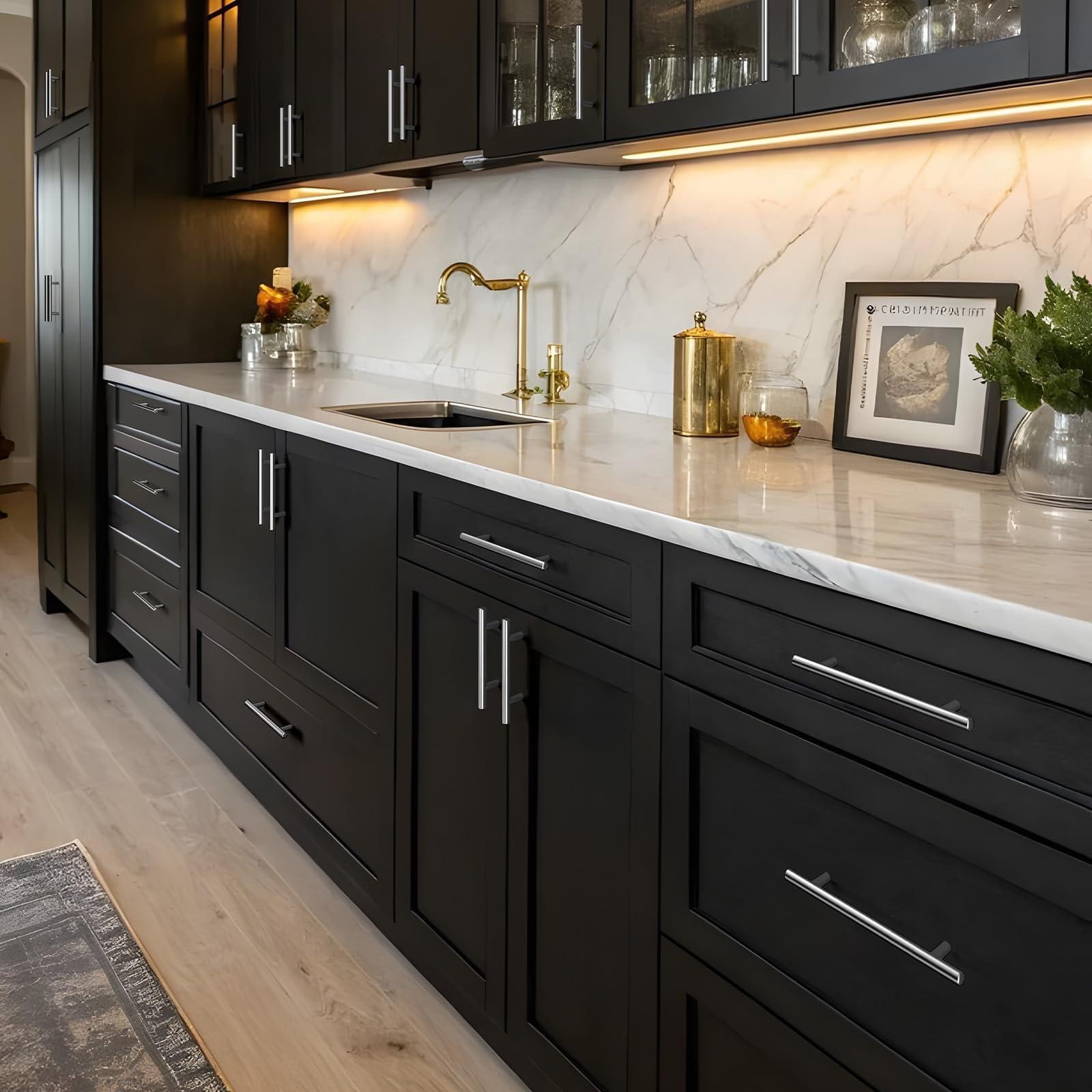 15 Pack Cabinet Pulls 3 in - Brushed Nickel Stainless Steel Drawer Pull Handles.