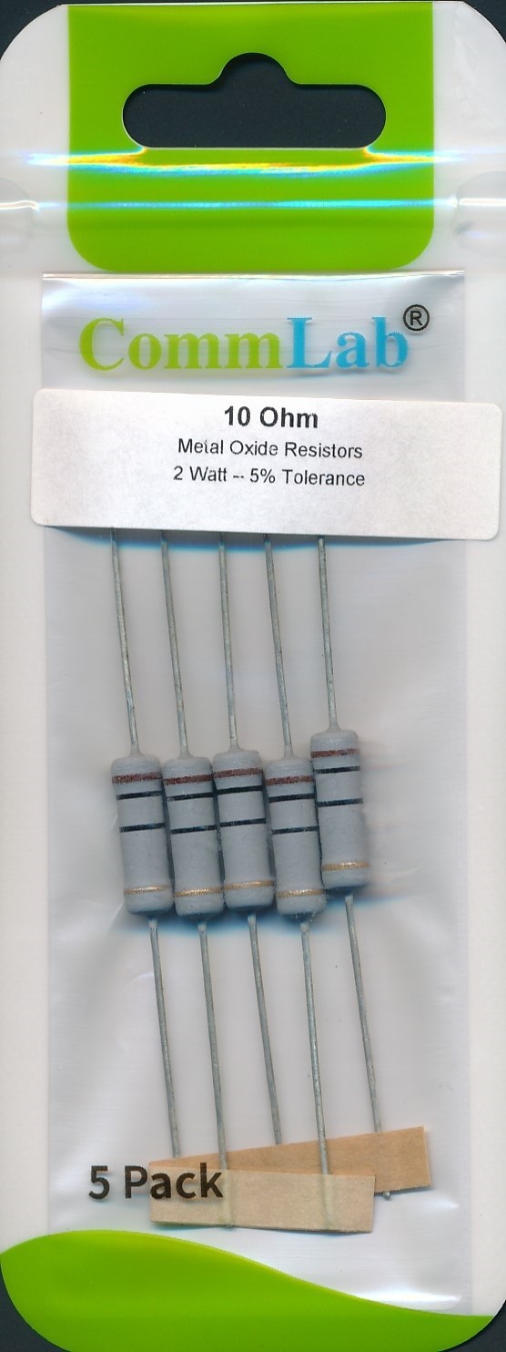 2W Metal Oxide Resistors 5 Pack 0.33-2.2M ohm PREMIUM 5% 2 Watt You choose Value