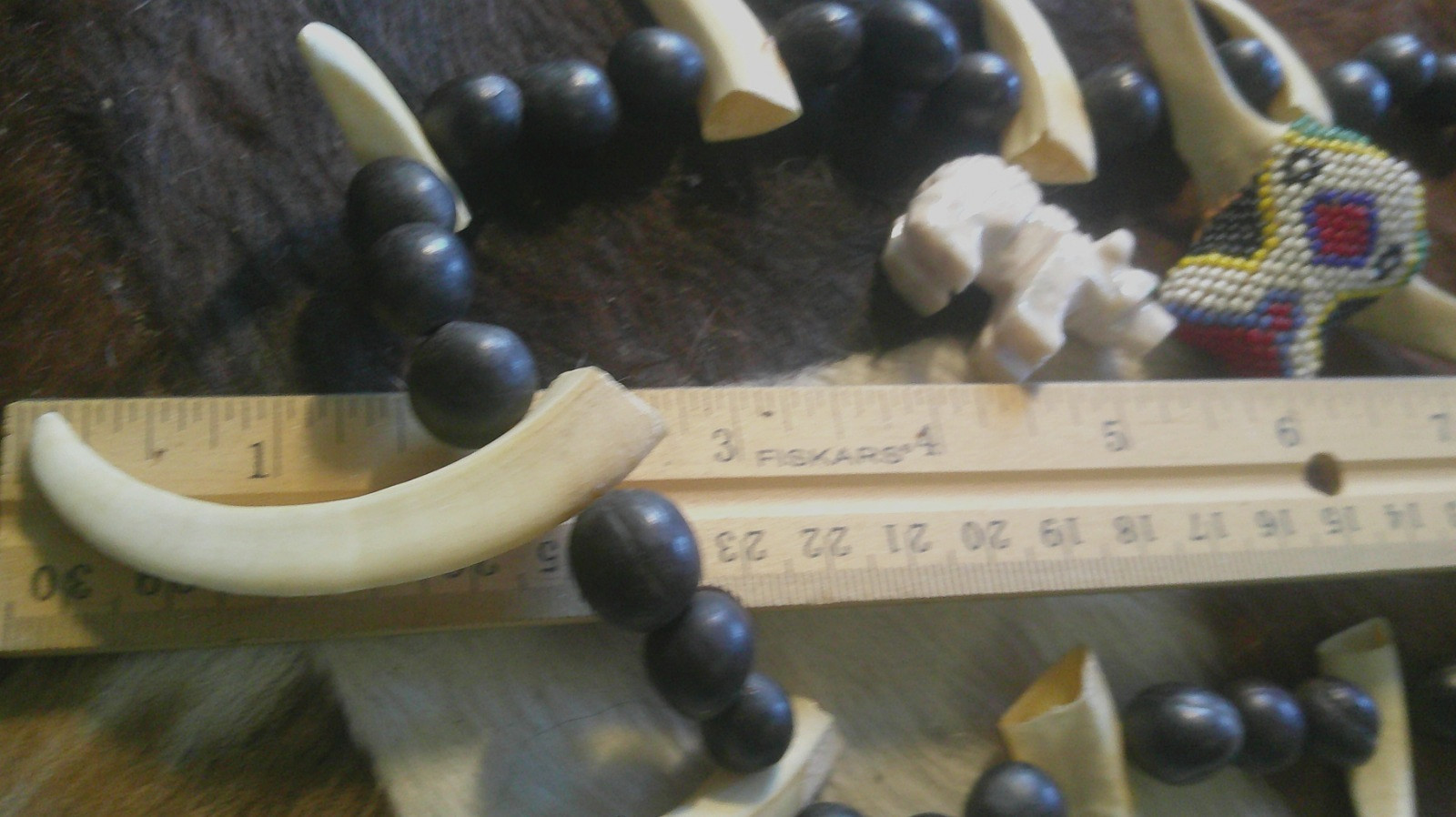 PAPUA NEW GUINEA Lot Two Necklaces SKULL Boar Tusks