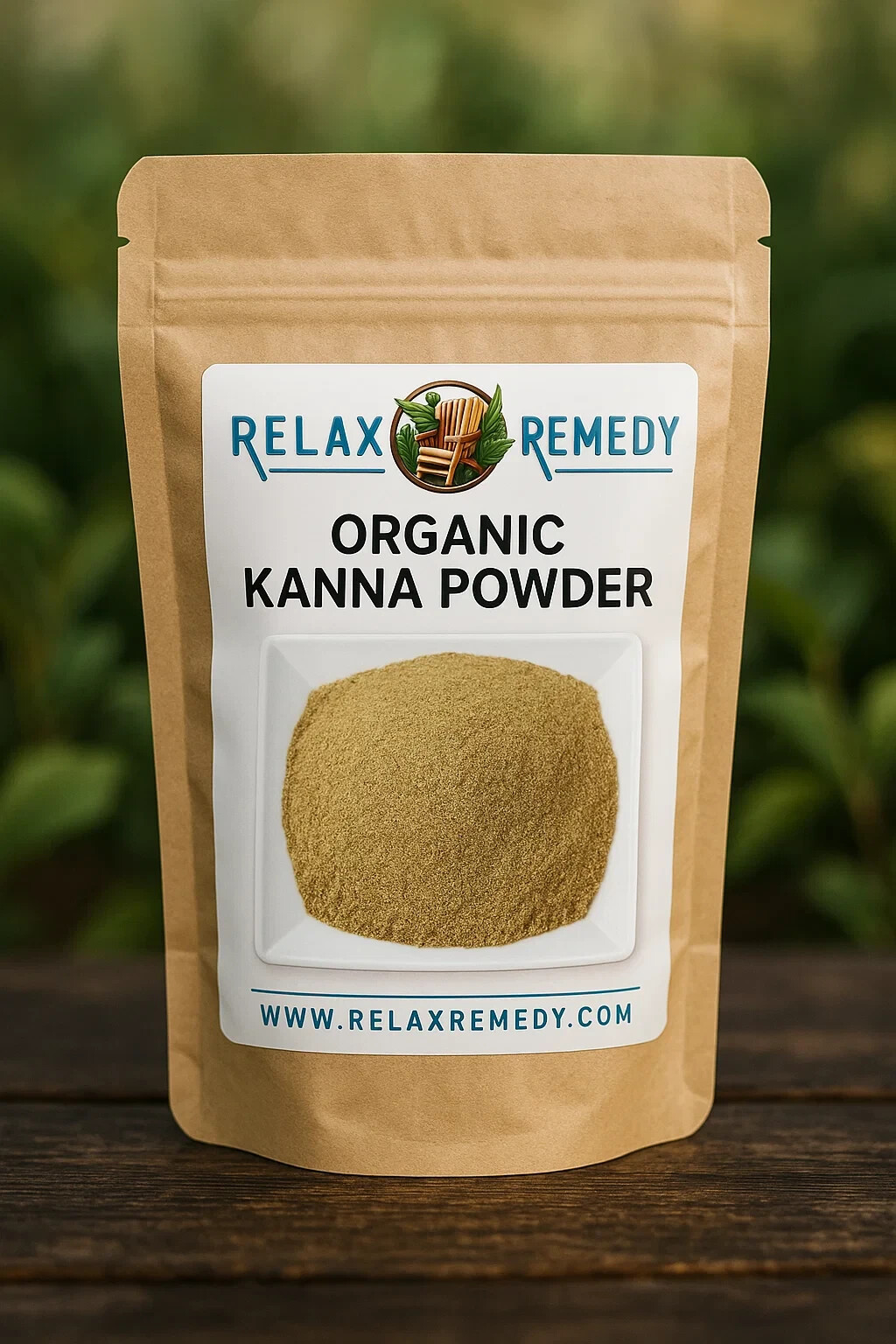 Organic Kanna Powder 100% Pure Wild-Crafted Sceletium Tortuosum, Happy Mood Herb