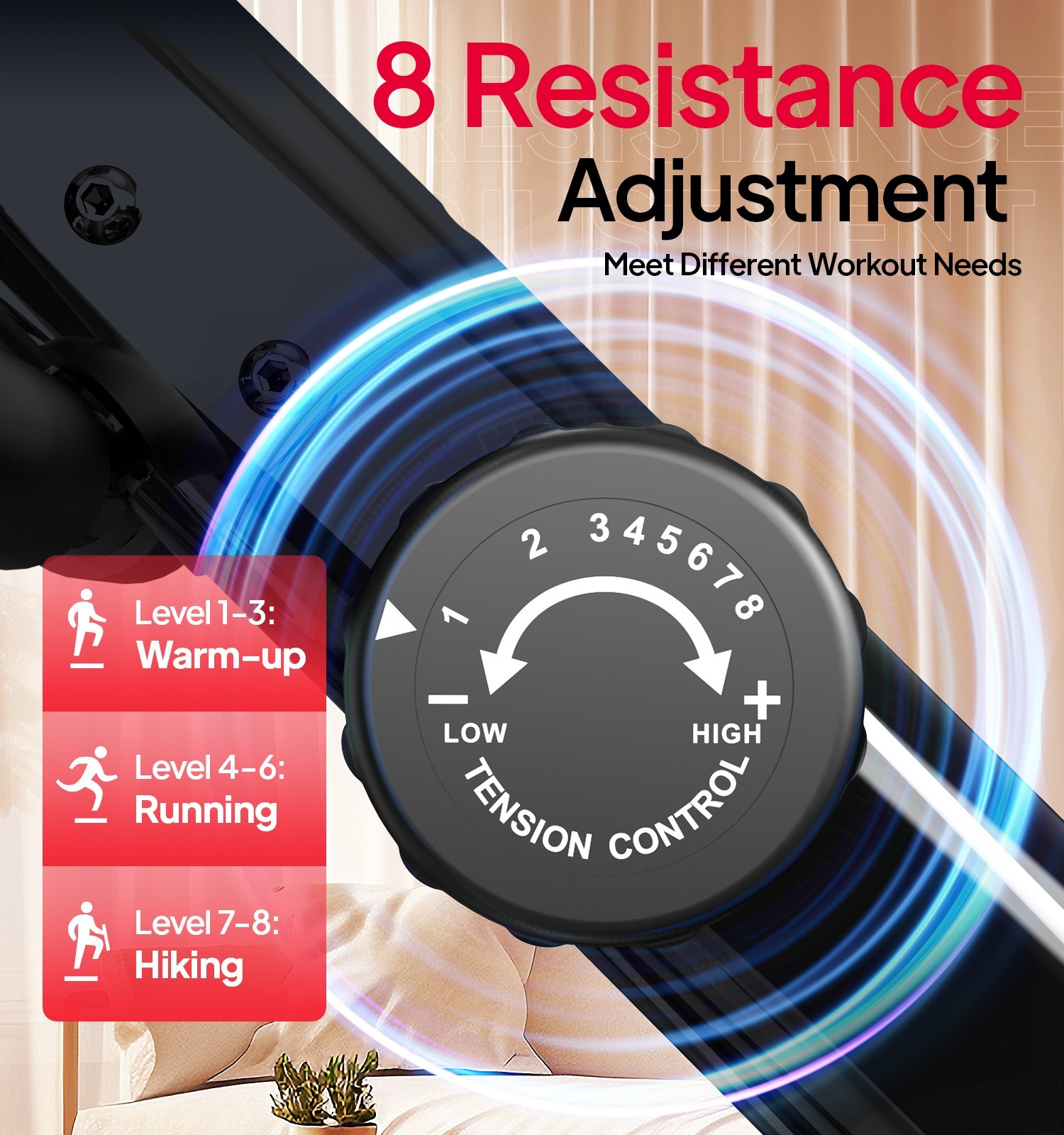 Indoor Recumbent Exercise Bike Stationary Bike Fitness Elliptical Exercise