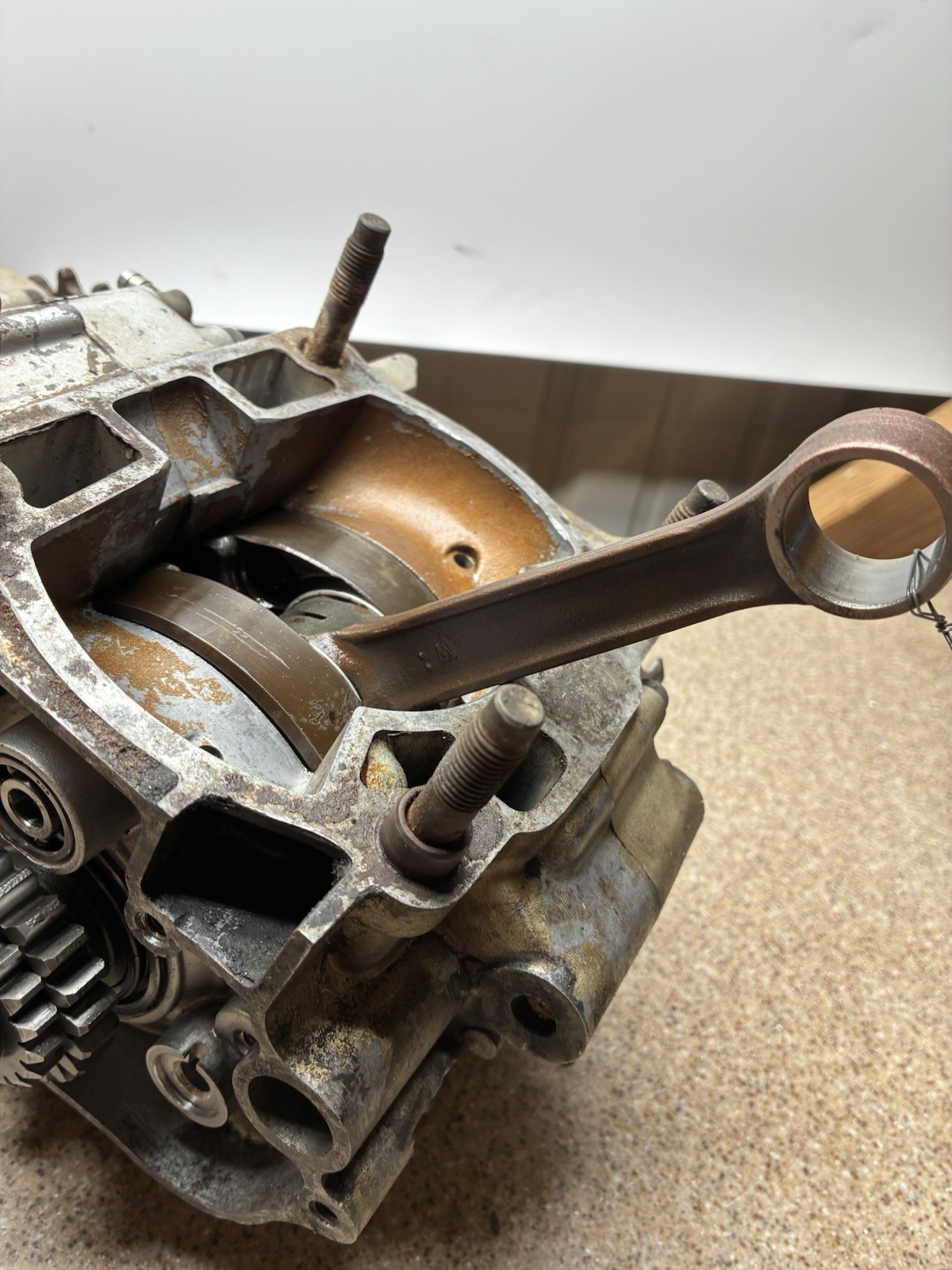 1988 Yamaha YZ250 YZ 250 bottom end motor engine gears case left right Crank