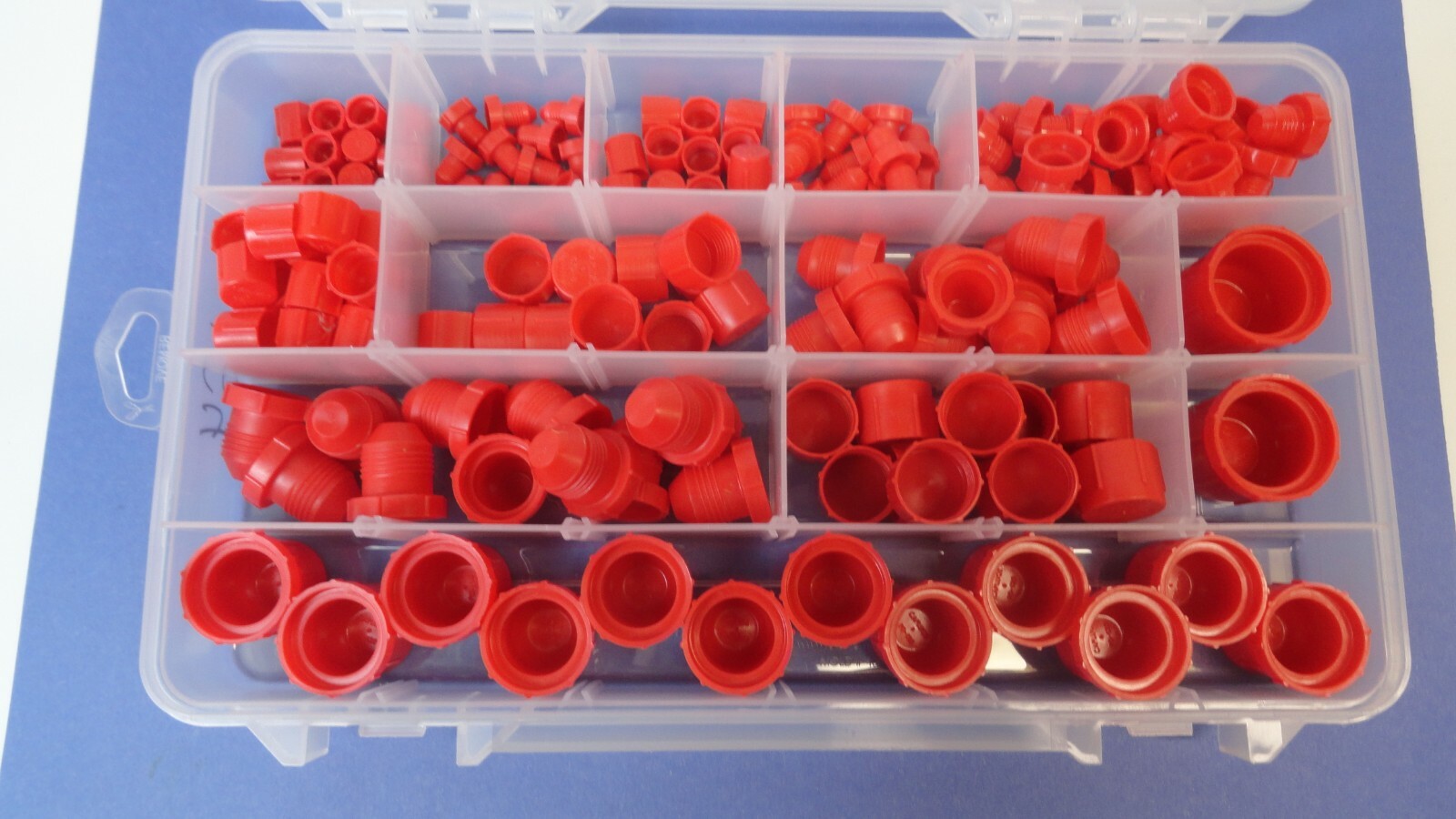 Hydraulic JIC Plastic Cap and Plug Kit Set 164 Pieces 7-Sizes Hydraulic Fittings