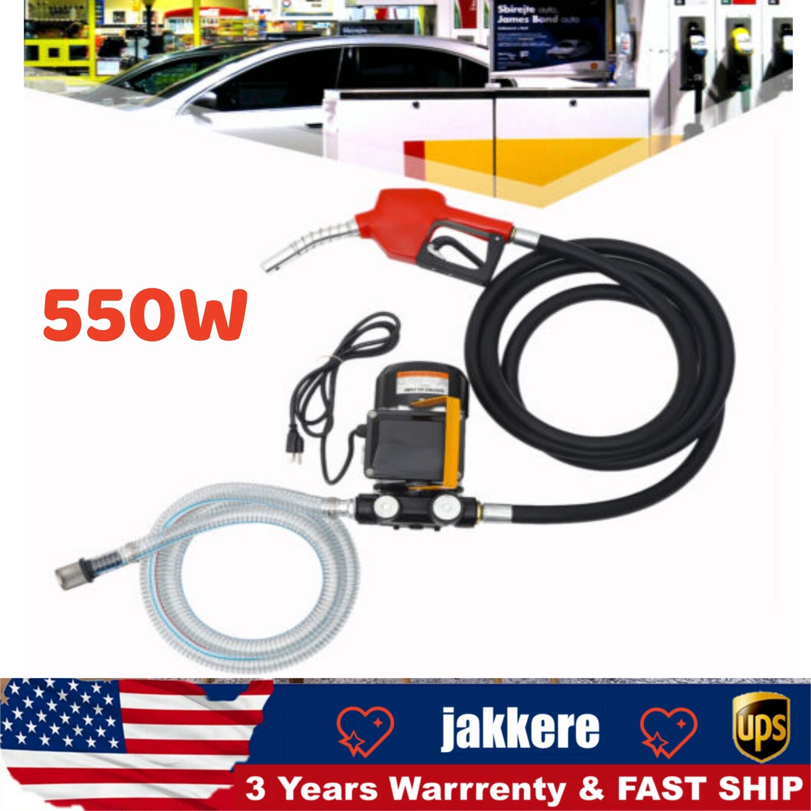 60L/min Electric Fuel Transfer Pump Diesel Kerosene Oil Self-Priming Diesel Pump