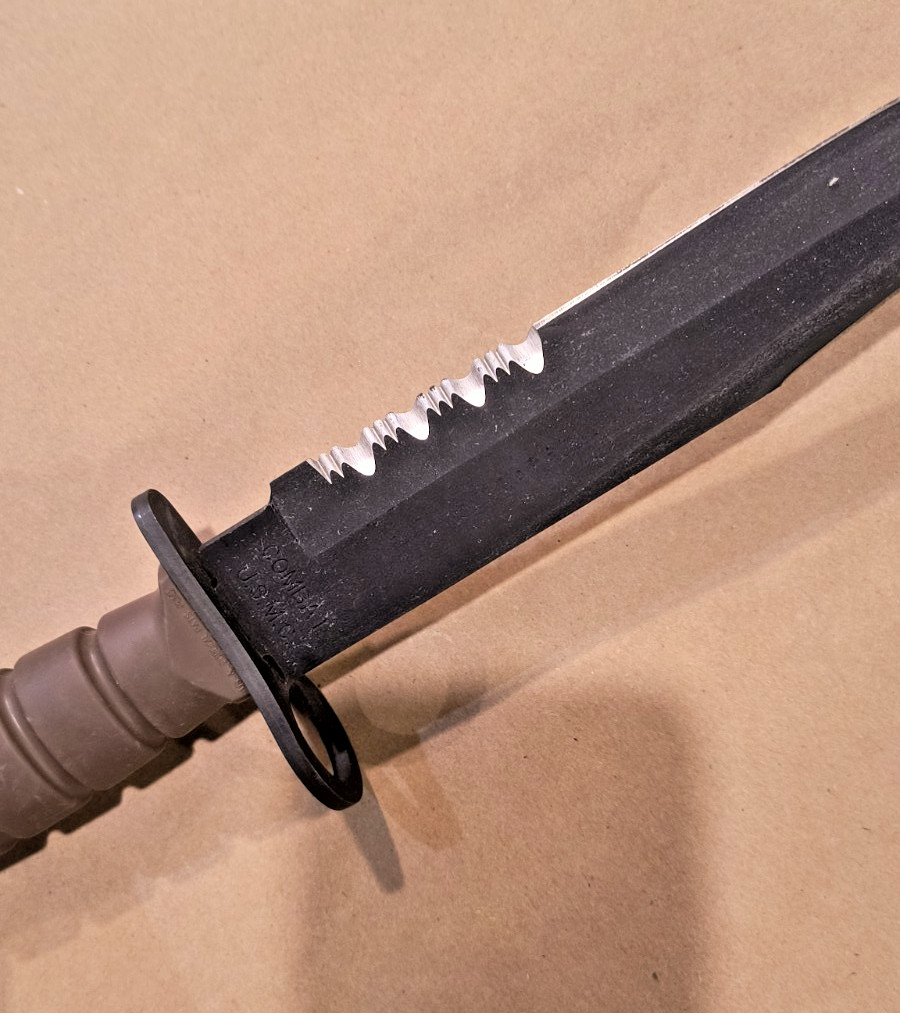 Vintage OKC3S Knife USMC Marine Corps Bayonet Ontario Knife Co & MOLLE Sheath