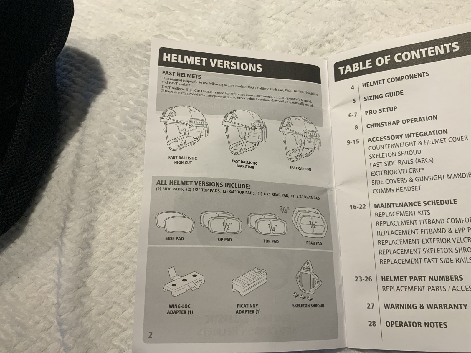 OPS-CORE FAST SF CARBON HELMET SYSTEM XLarge Tan Vented Lux Liner With OCC Dial