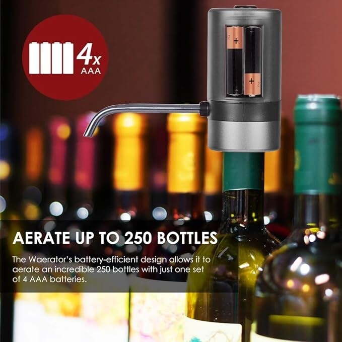 Waerator W2 Instant 1-Button Electric Wine Aerator Pourer Spout Automatic Wine D