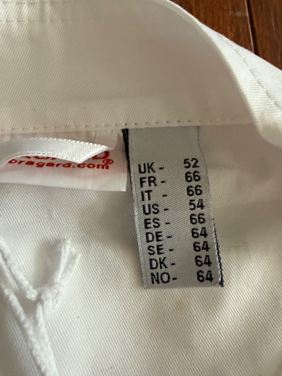 Bragard Grand Chef White Double Breasted Chef Coat Jacket Size 54 France