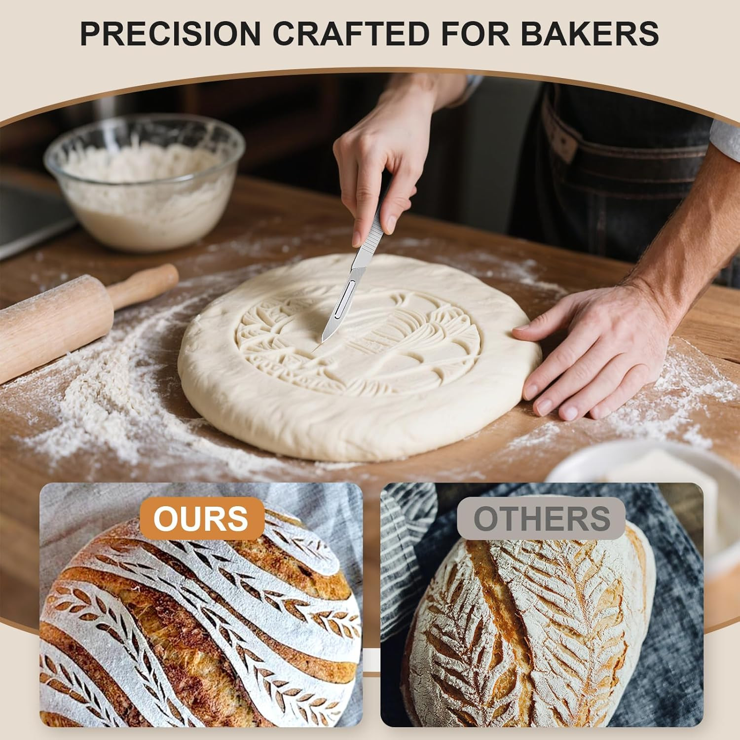 Bread Lame & Sourdough Scoring Tool - Professional Bread Scoring Tool with 10 Ul