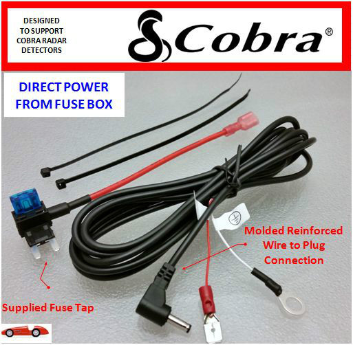 COBRA  Radar Detector  Direct Power Cord from Fuse Box      (DP-CBR)
