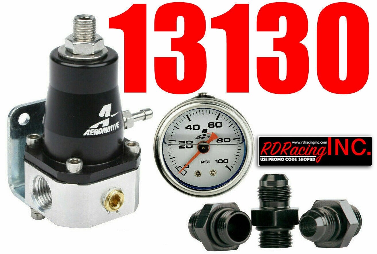 Aeromotive 13130 EFI Bypass Regulator UP TO 1000 HP combo Gauge & Fittings new