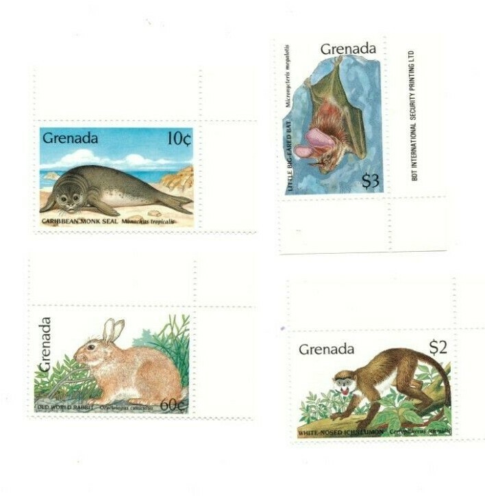Grenada 1990 - Animals - Set Of 8 Stamps - Scott #1820-7 - MNH