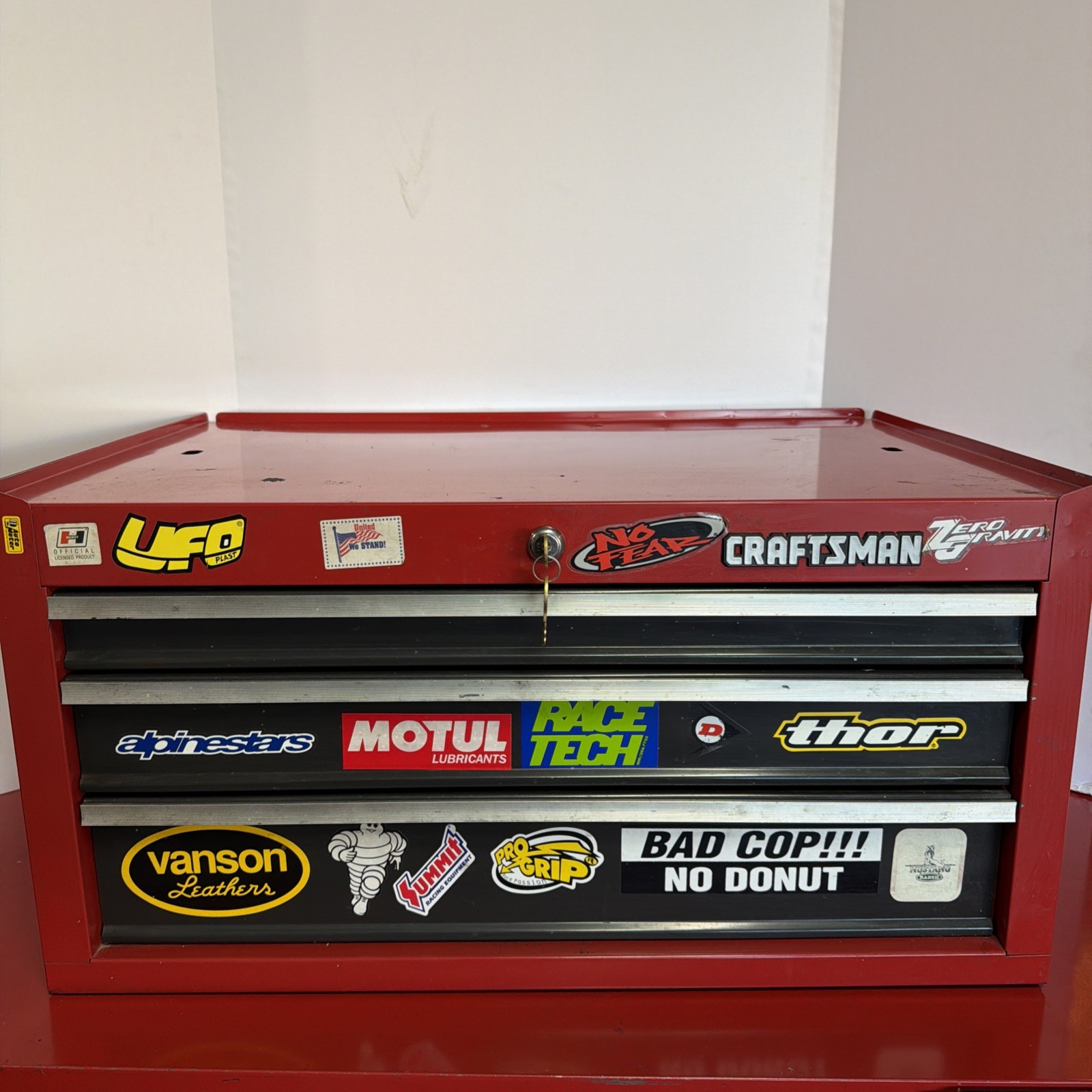 Craftsman DEEP Mid Middle Intermediate Riser Tool Box Chest 3 Drawer Red 65766