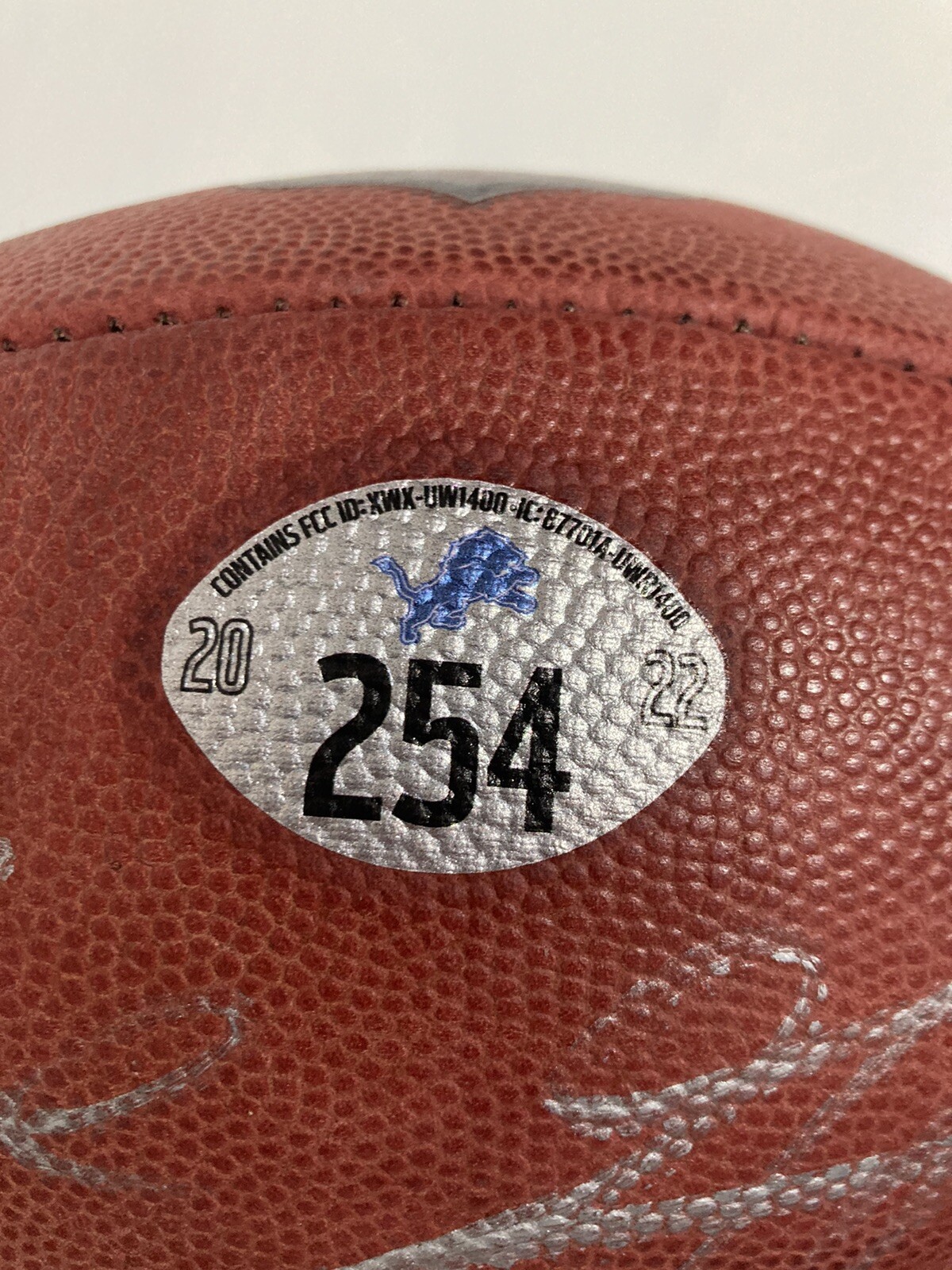 2022 Detroit Lions Game Issued NFL Football #254 Signed Jared Goff