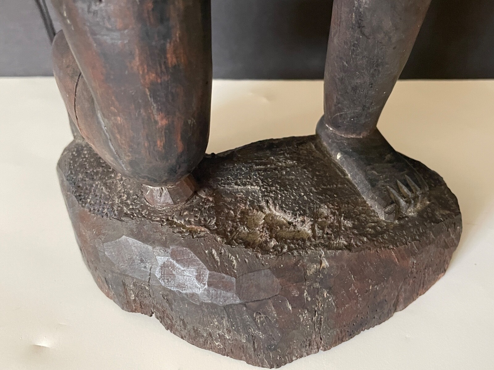 African Nigerian Yoruba large hand carved wood female woman figurine statue 19"