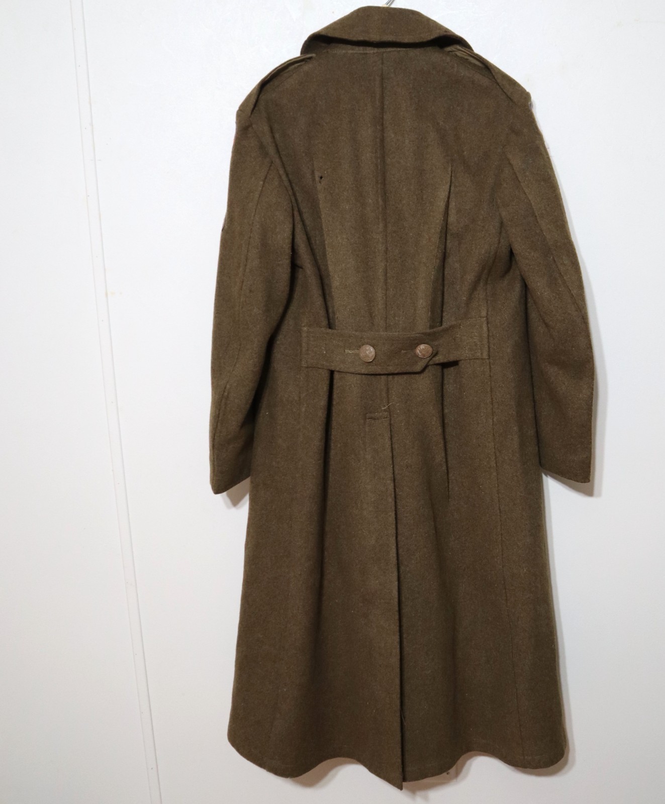 Vintage 1940s WW2 US Military USAAF Army Air Force Wool Overcoat Trench Coat 36