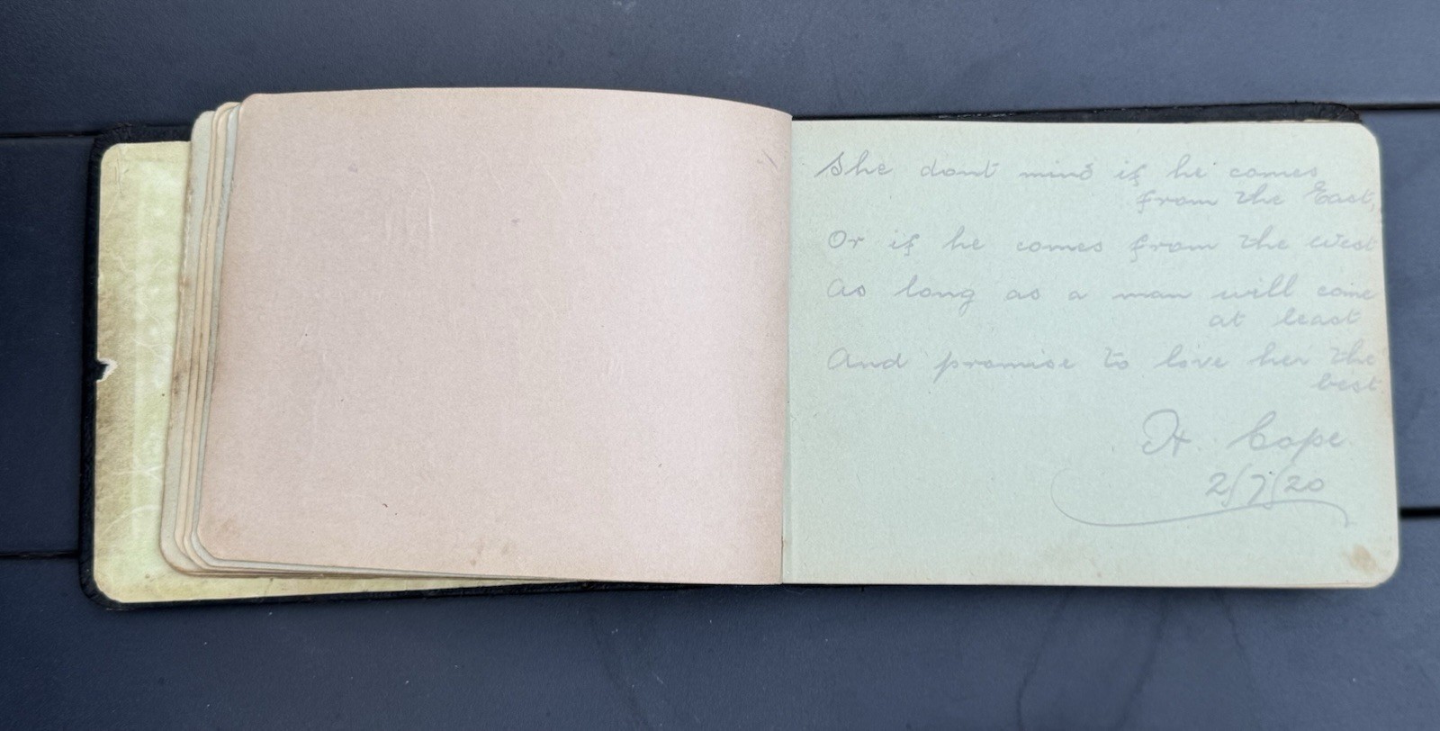 WWI ERA 1916-1920 AUTOGRAPH BOOK WAR ILLUSTRATION DRAWINGS & LOVE POEMS RARE!!