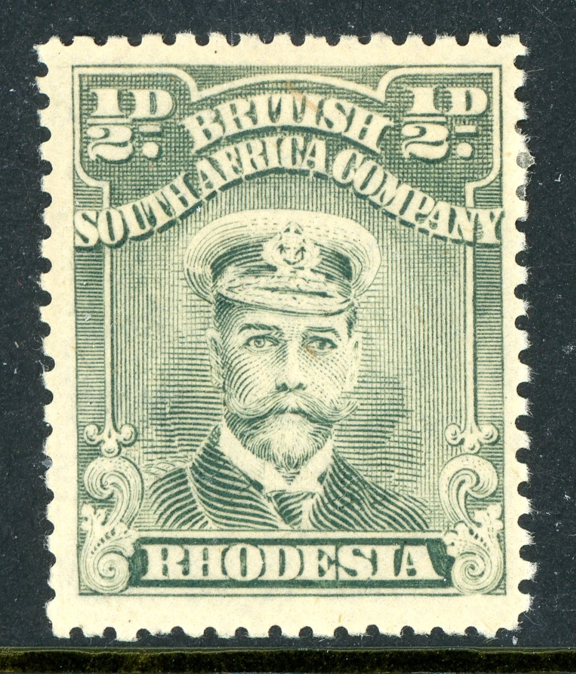 Rhodesia 1913 British KGV ½p Dull Yellowish Green SG #188b Mint S748