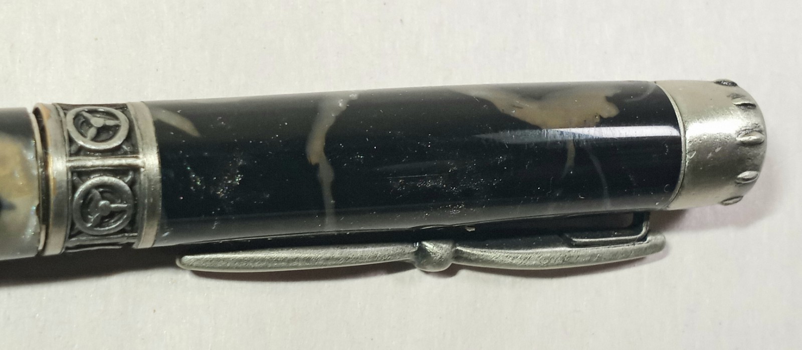 Aviation Airplane Propeller Twist Pen – Black Marble Granite Pilot Gift Pen READ