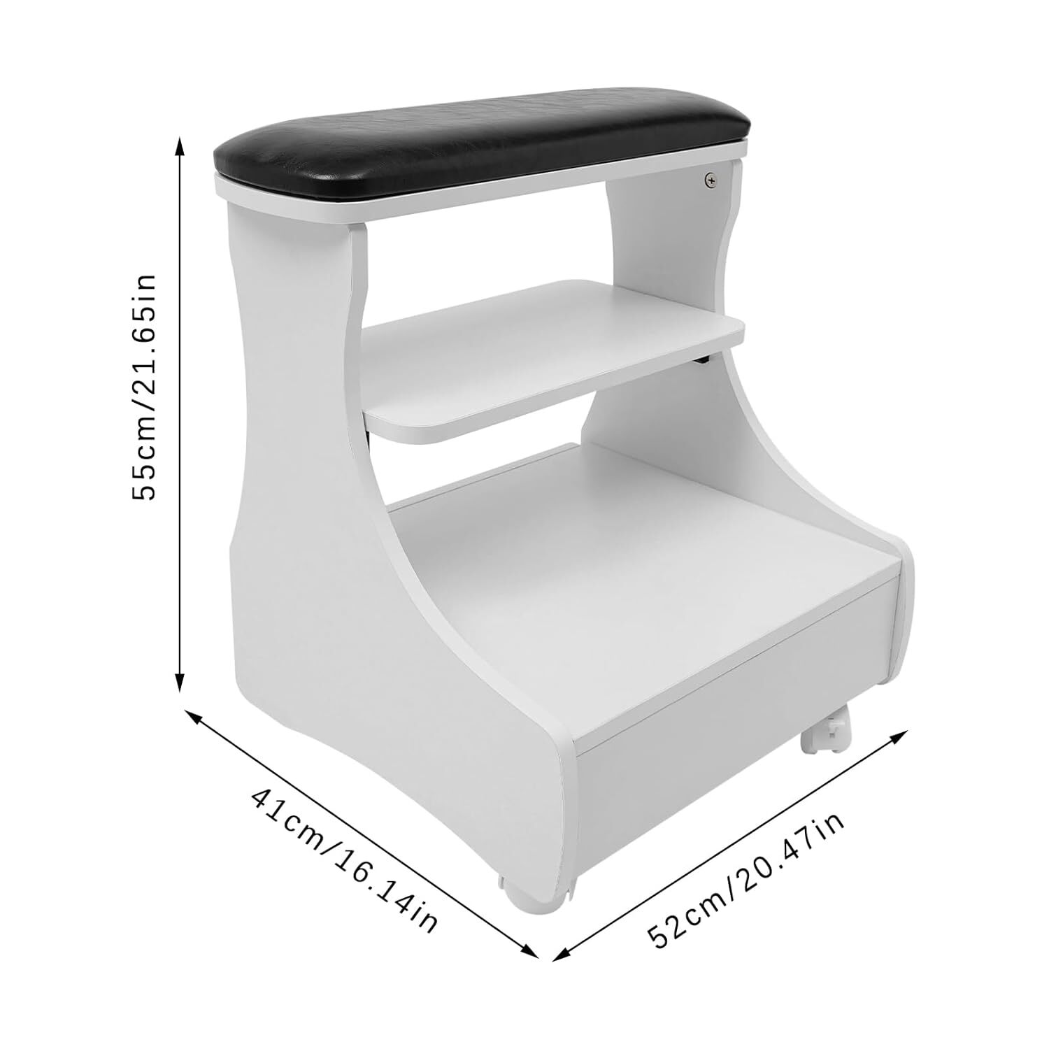 Foot Rest Pedicure Manicure Funiture Footbath Stool with Wheels, Trolley