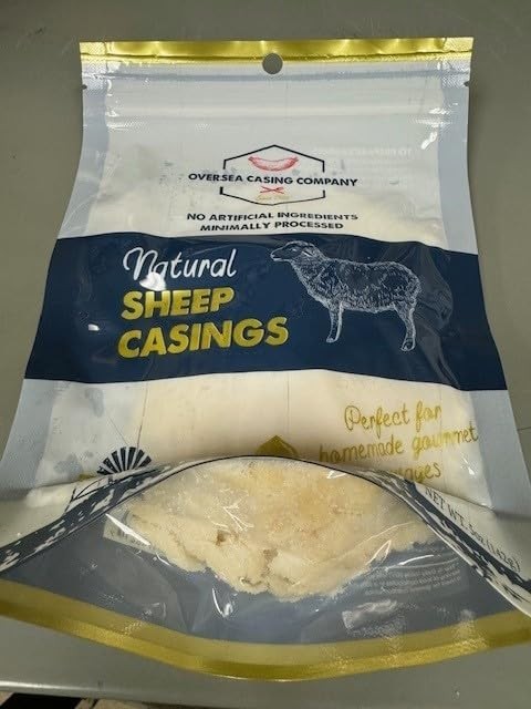 Oversea Casing Co. Natural Sheep Casings for Sausage, 5 oz.