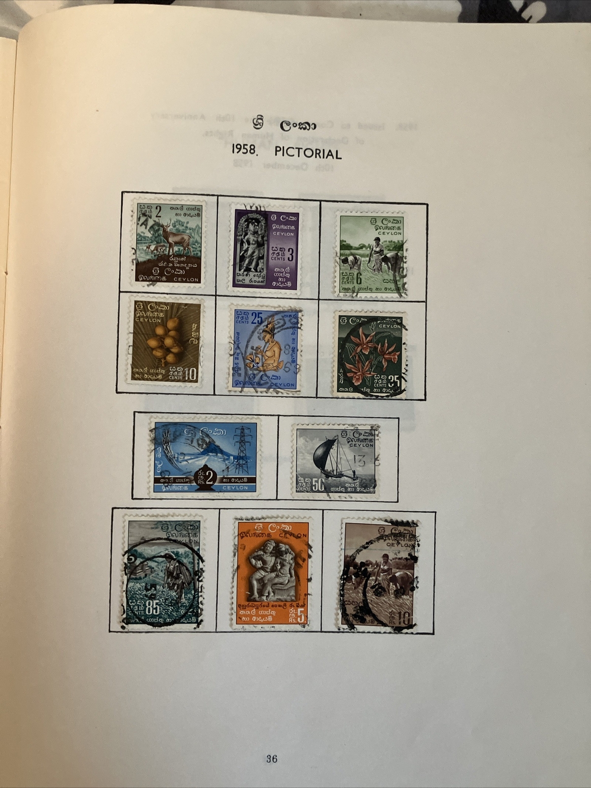 Illustrated Ceylon 1935-1963 Stamp Album Part II 46 Pages Mint Mounted Complete