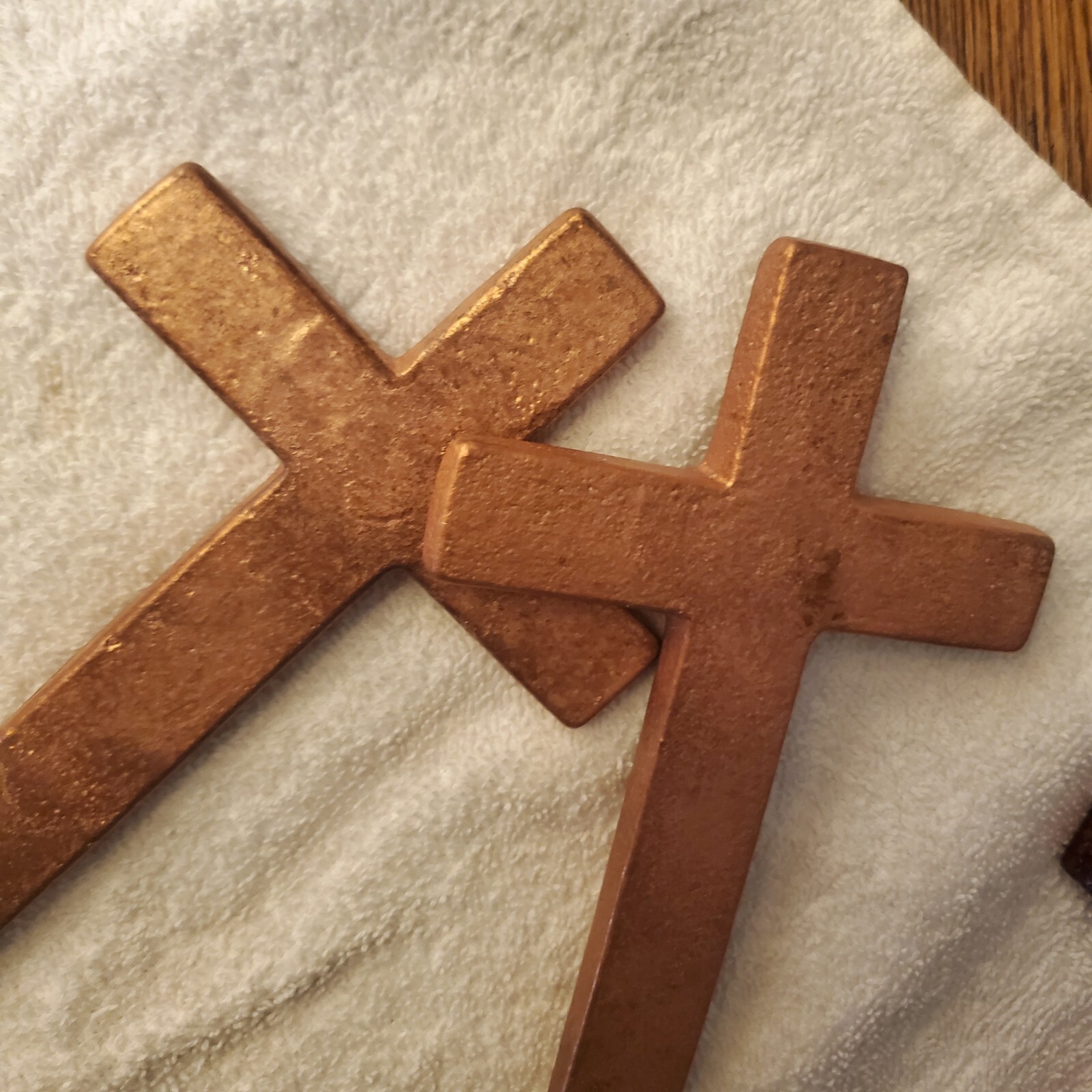 3 Vintage Copper Ingot Smelter Cross's 1940s-50s