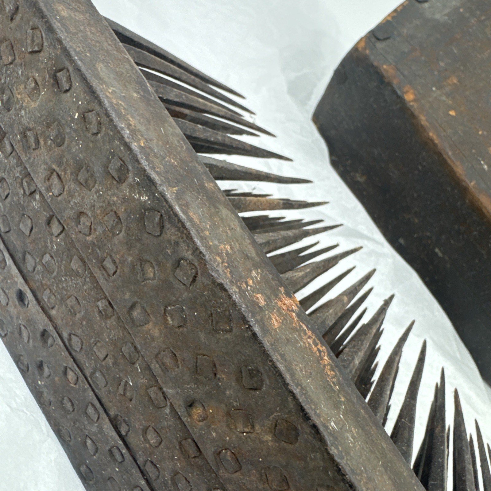 Antique Flax Hetchel Farm Tool Hatchel Hackle Primitive Wool Comb Carder Brush