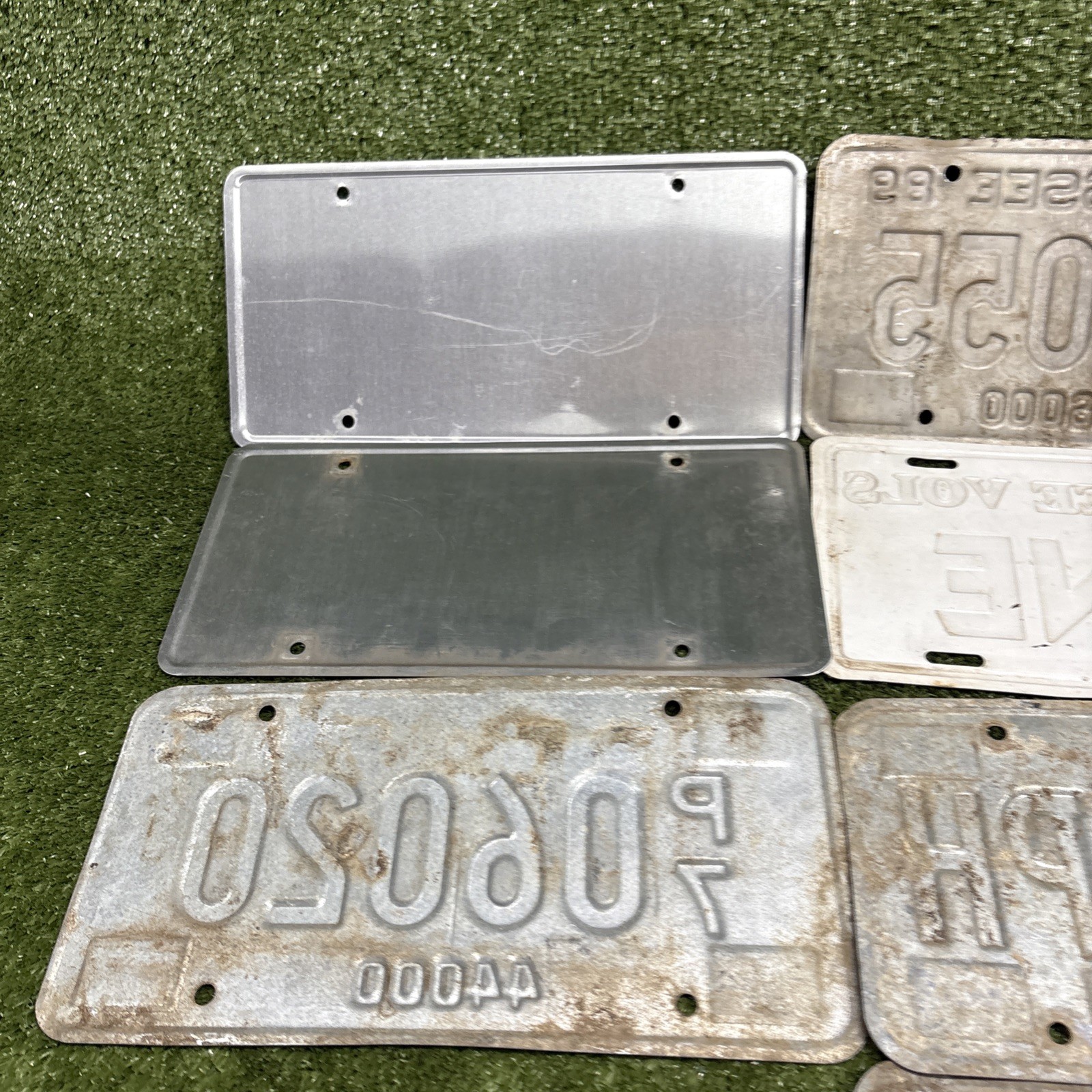 Lot Of 10 Random Misc USA License Plates Vintage! Man Cave, Crafts. Cool Pieces