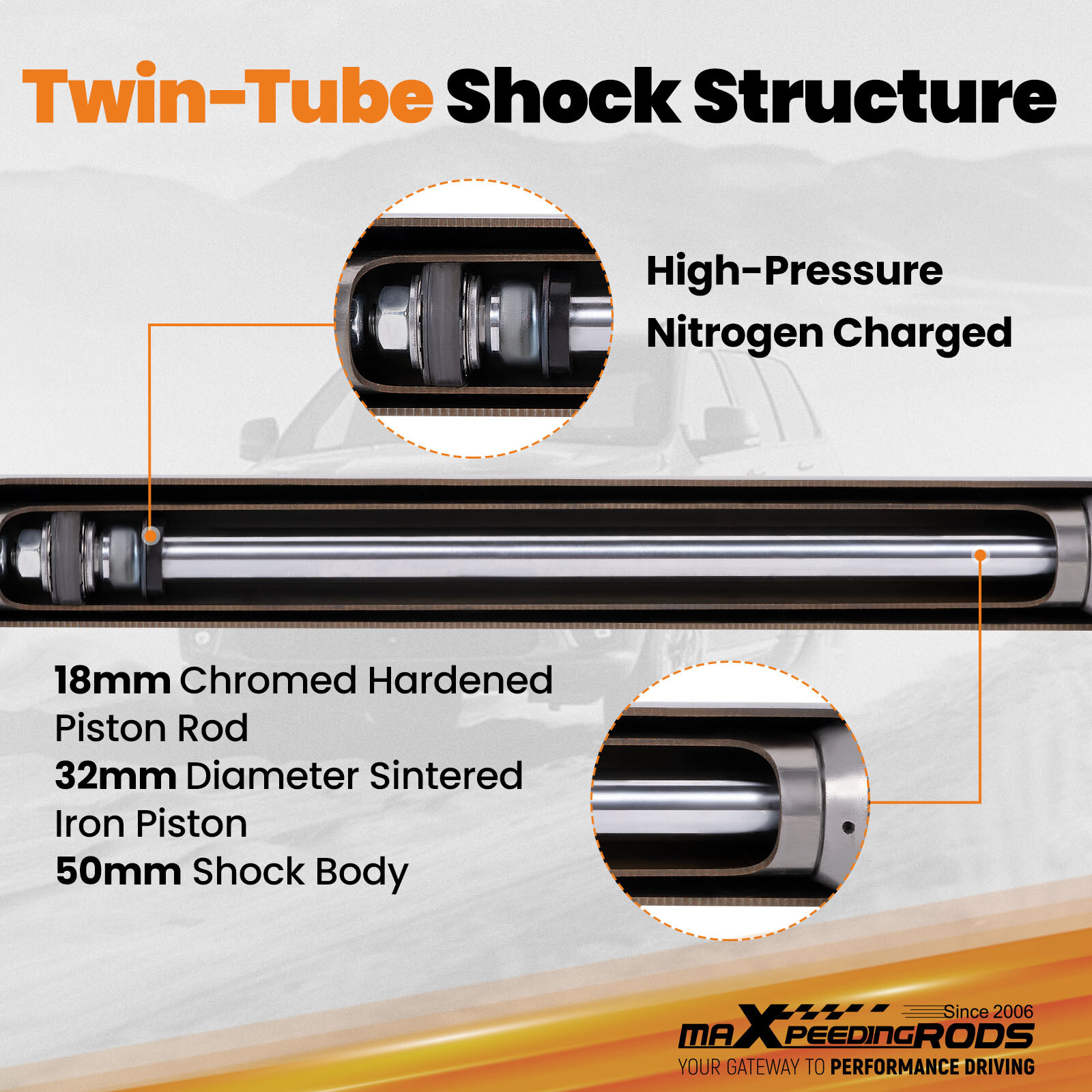 Front Rear 4" / 6" Drop Kit w/Shock For Chevy/GMC C1500 88-98 W/1.25" ROTORS V8