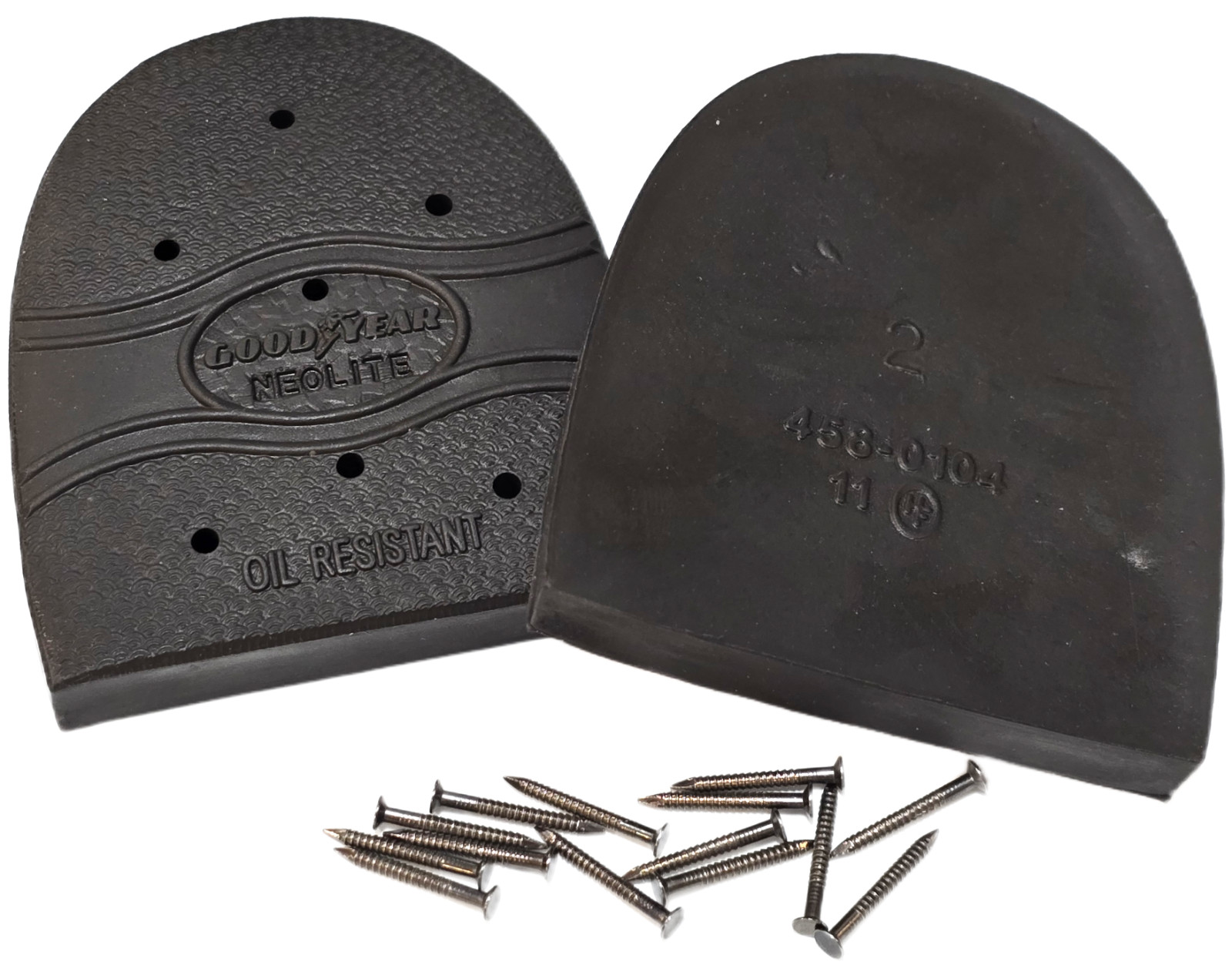 Goodyear Cowboy Boot Repair Rubber Oil Resistant Heels with Nails- Pic-A Size