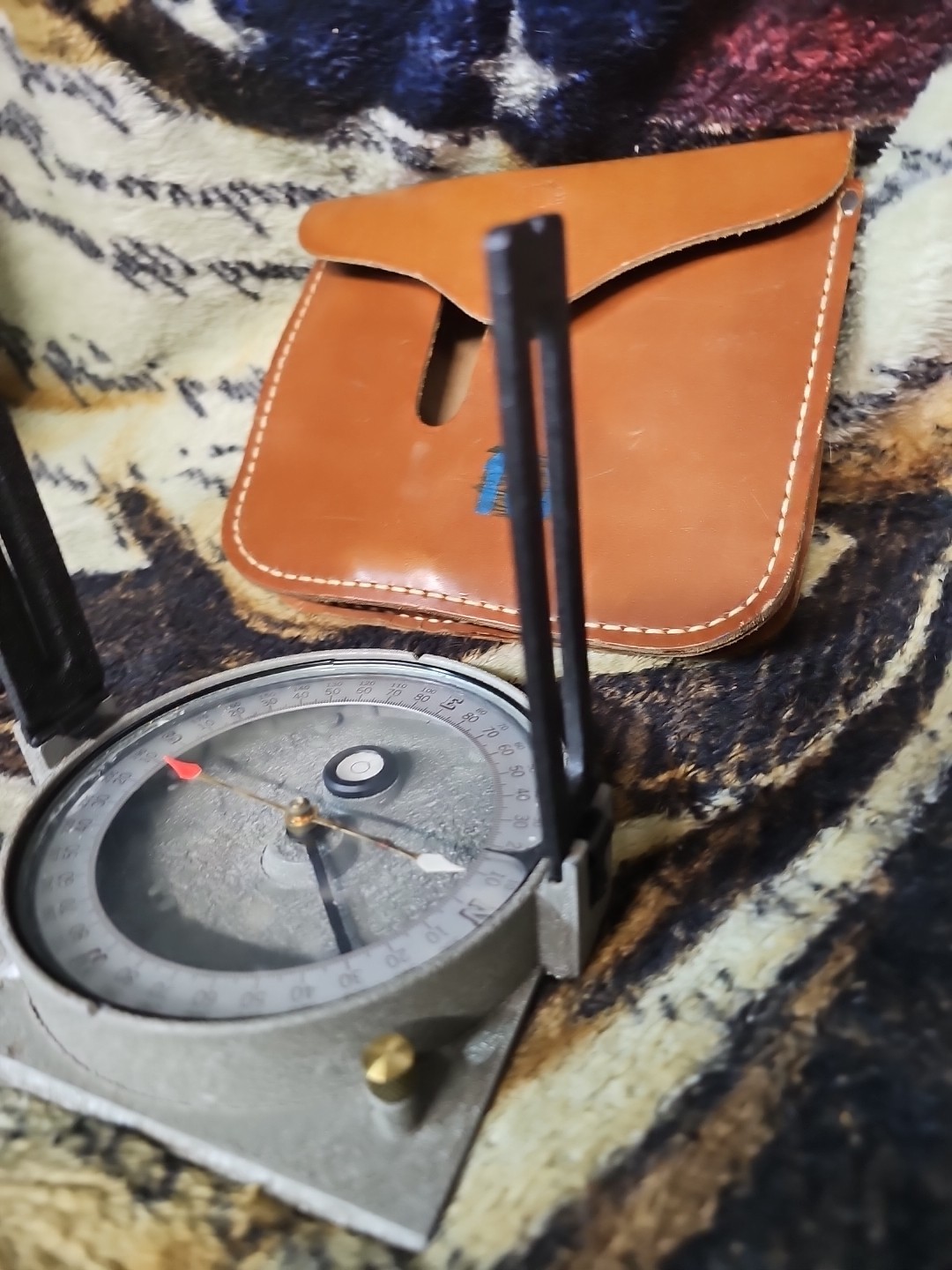 Vintage Antique Surveyors Compass Warren Knight Co Philadelphia PA W/pouch