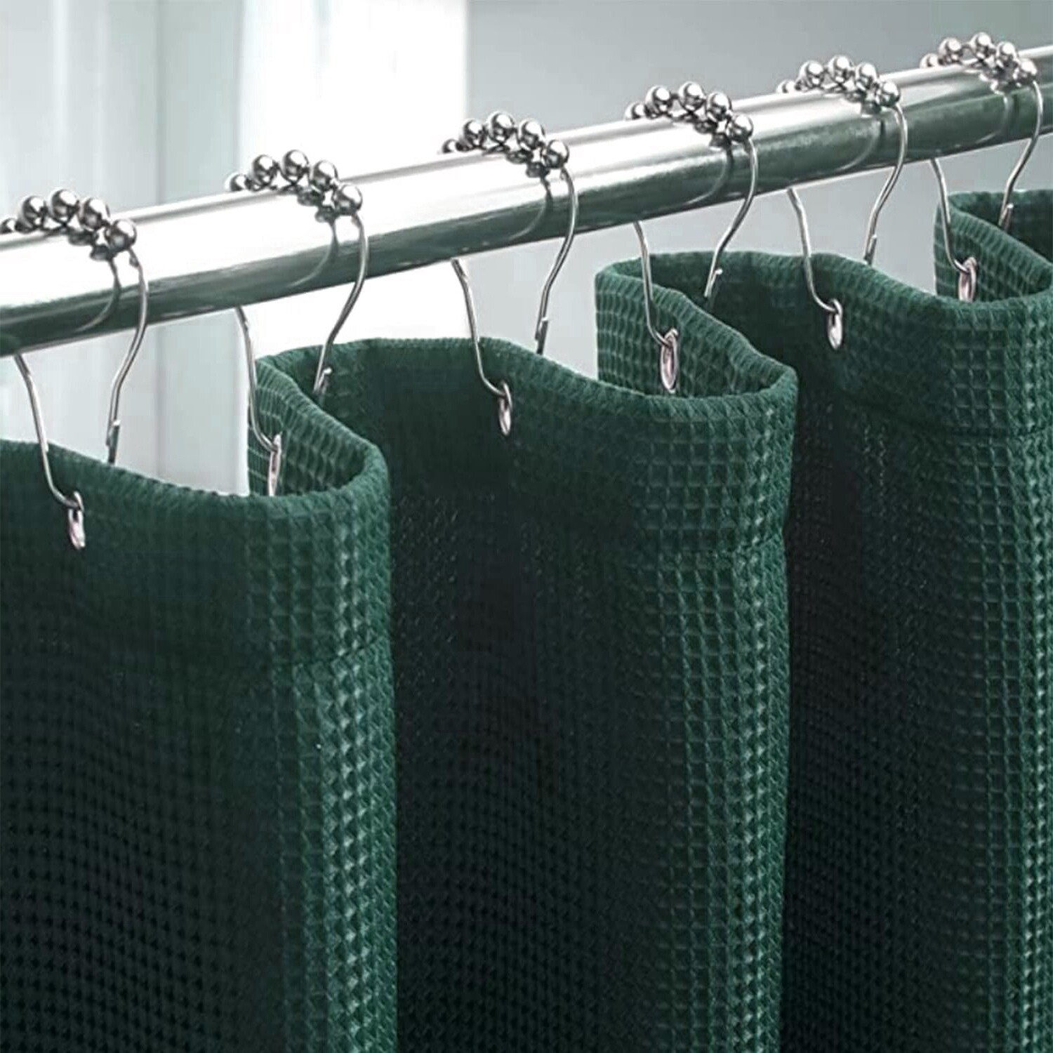 Adjustable Shower Curtain Rod Stainless Steel L Shaped for Bathroom Corner Rack