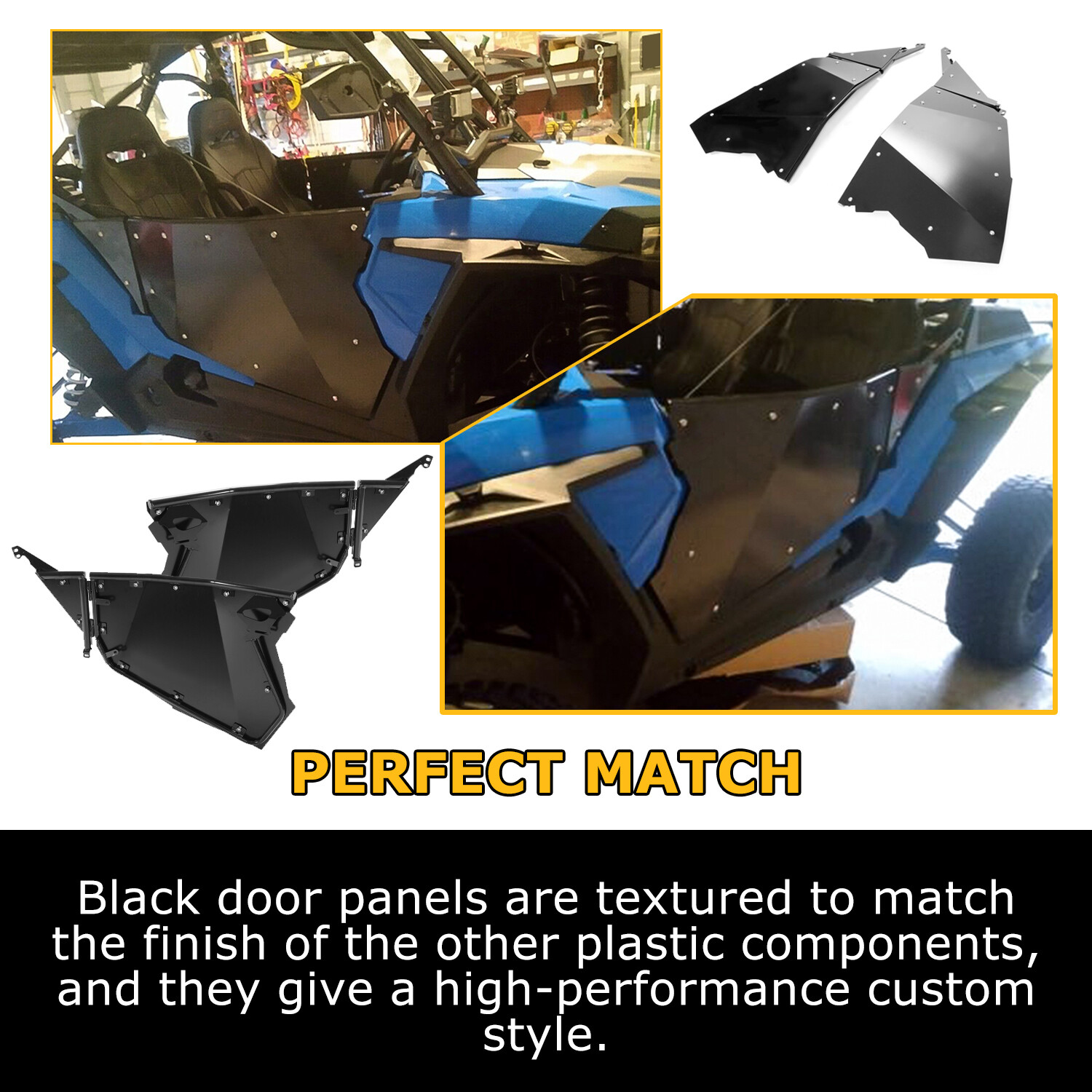 UTV Full Aluminum Doors For 2014-2022 Polaris RZR XP Turbo/S XP 1000 2 Seats