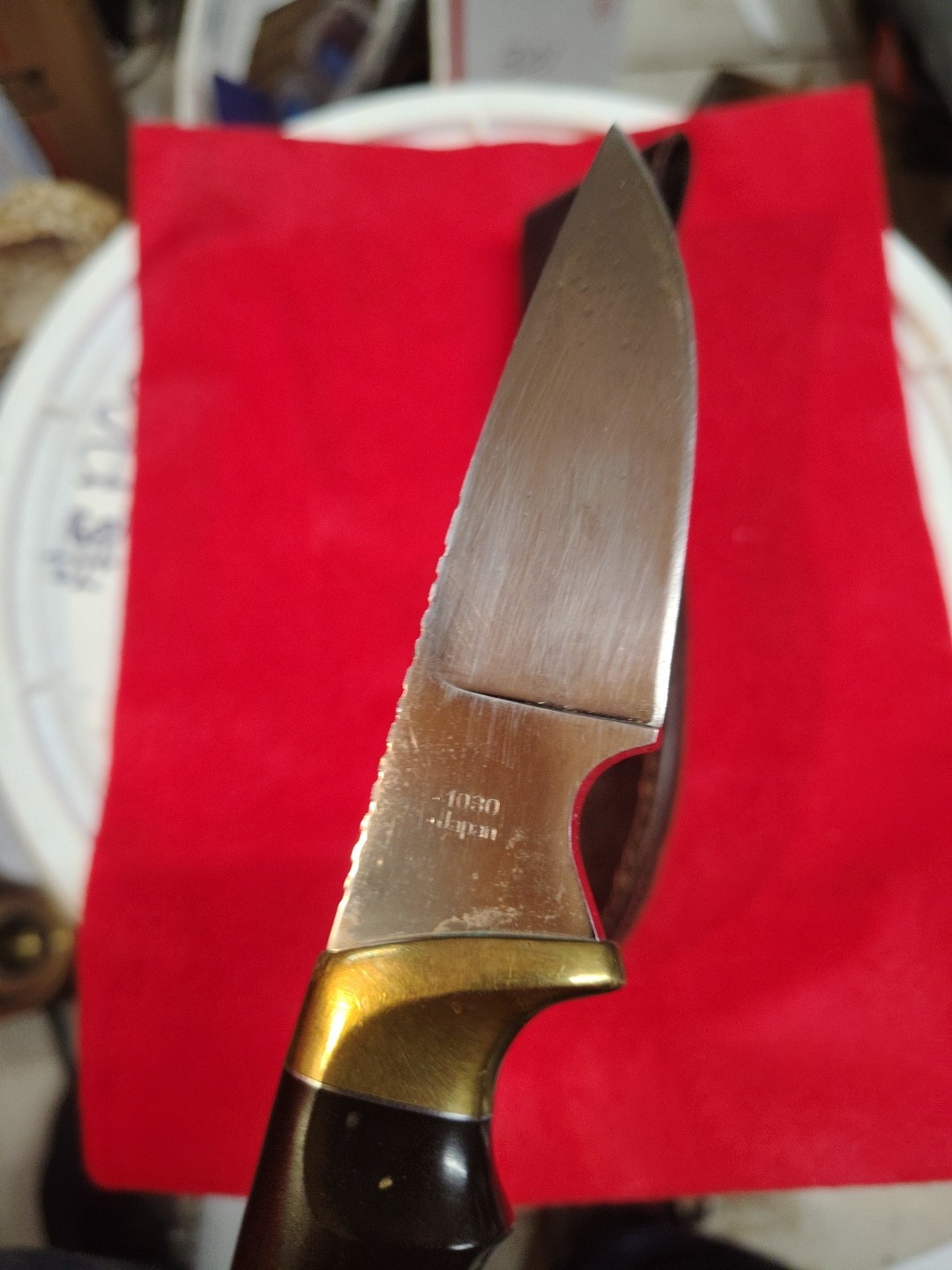 Vintage Kershaw 1030 Fixed Blade Deer Hunter Knife with Sheath