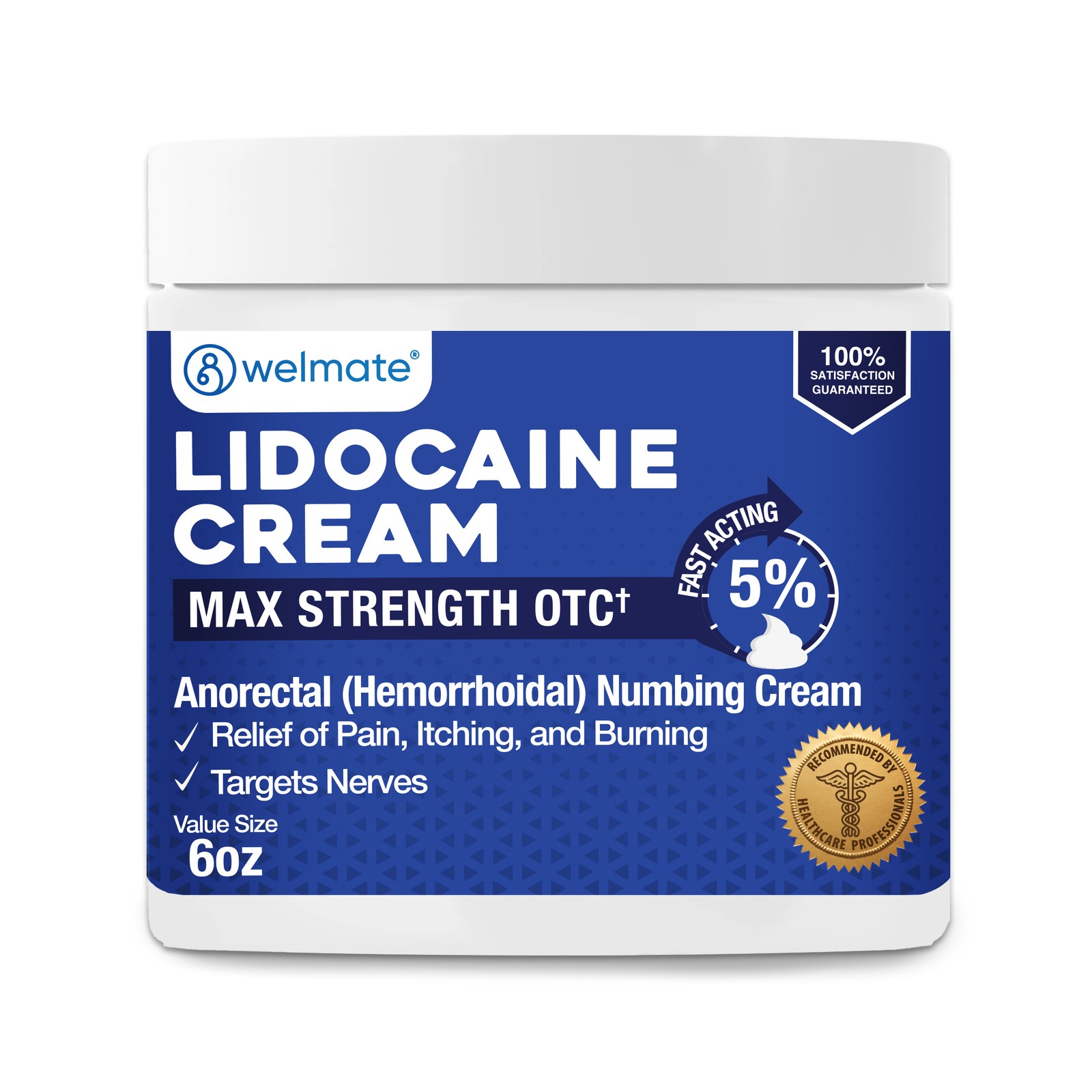 WELMATE LIDOCAINE CREAM 6oz jar